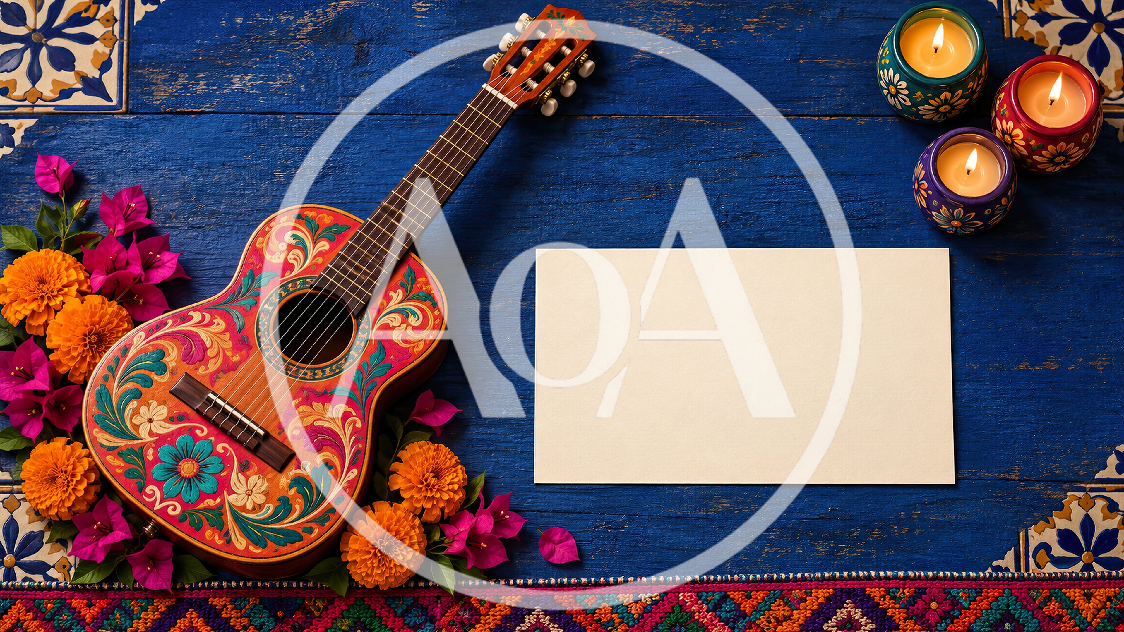 Day of the Dead Celebration Still Life with Guitar
