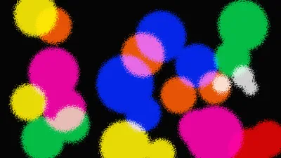 Abstract Digital Art With Colorful Overlapping Circles
