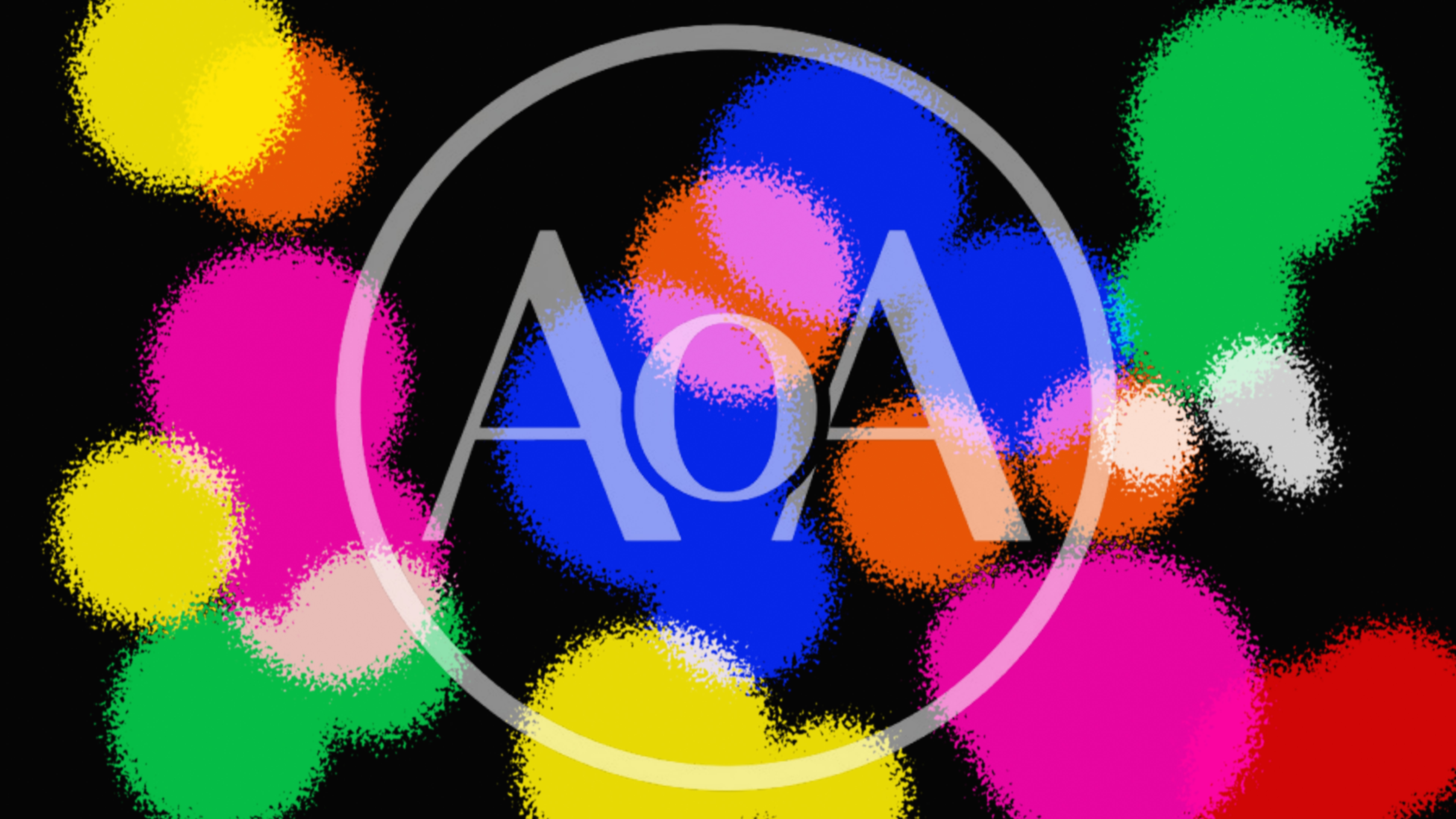Abstract Digital Art With Colorful Overlapping Circles