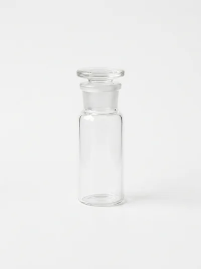 Empty Glass Laboratory Bottle With Stopper