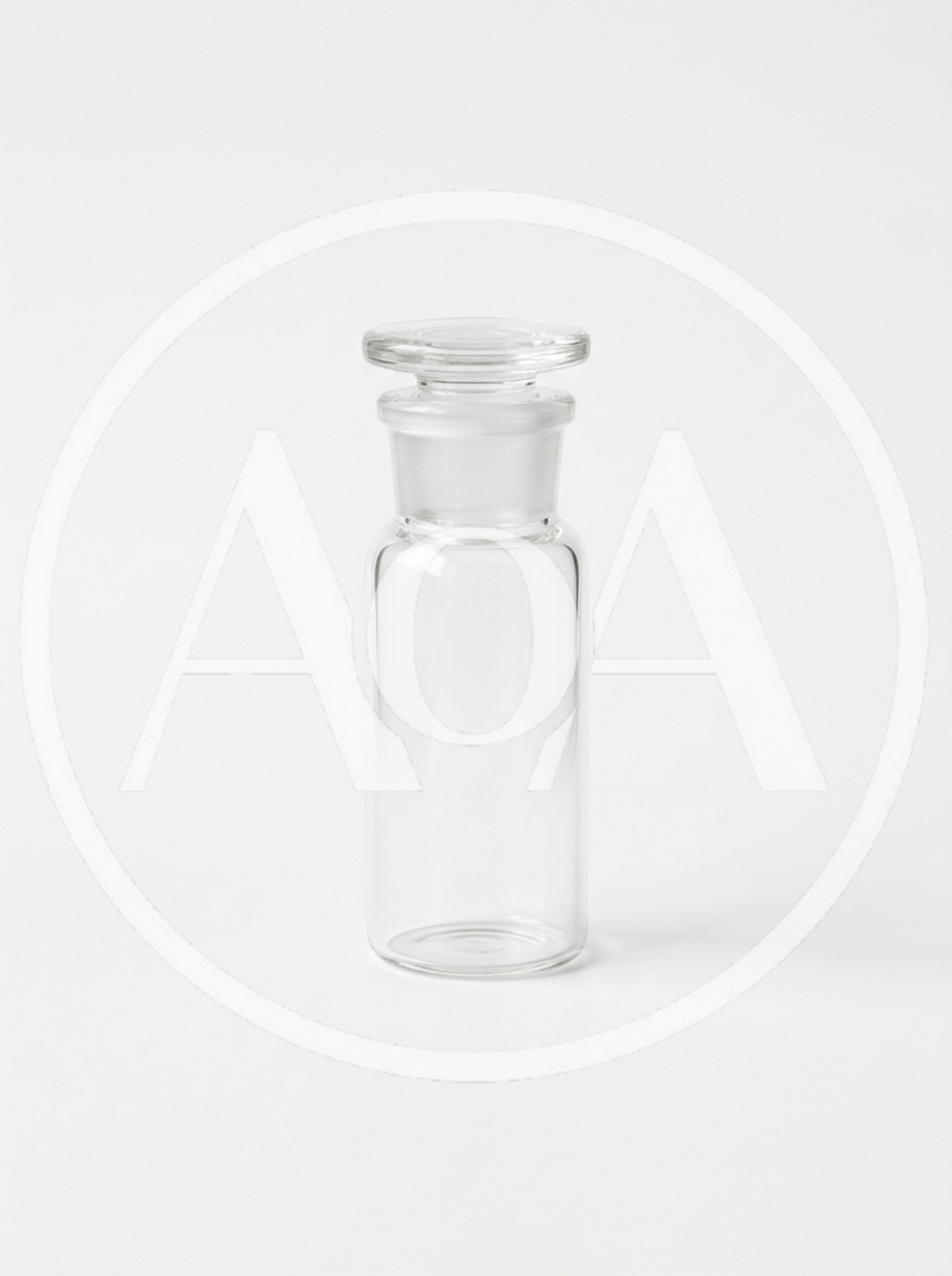 Empty Glass Laboratory Bottle With Stopper