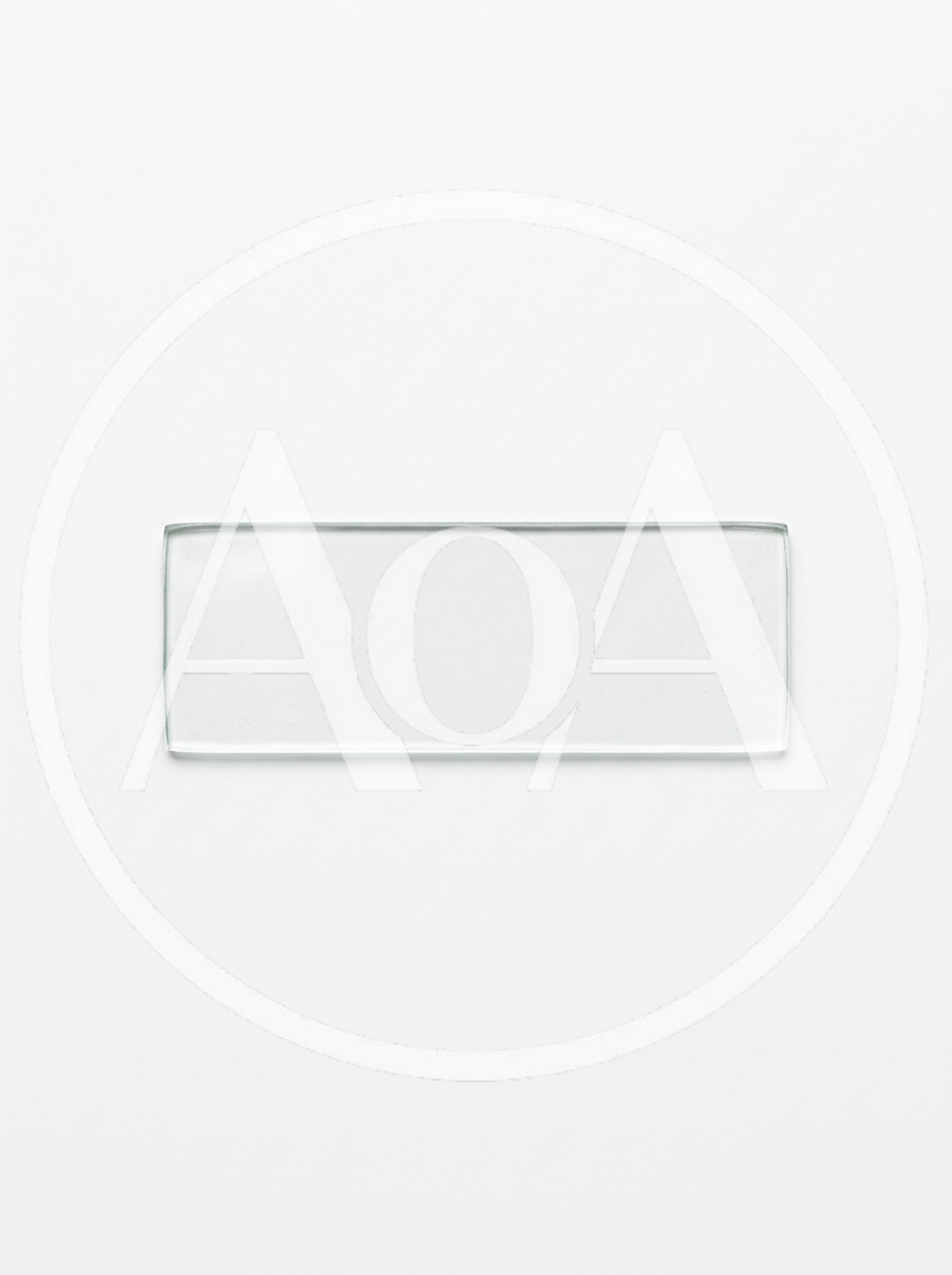 Clear Rectangular Glass Microscope Slide On White Background