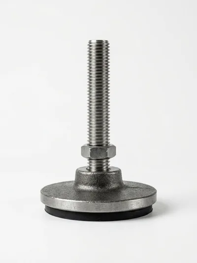 Adjustable Metal Leveling Foot With Rubber Base