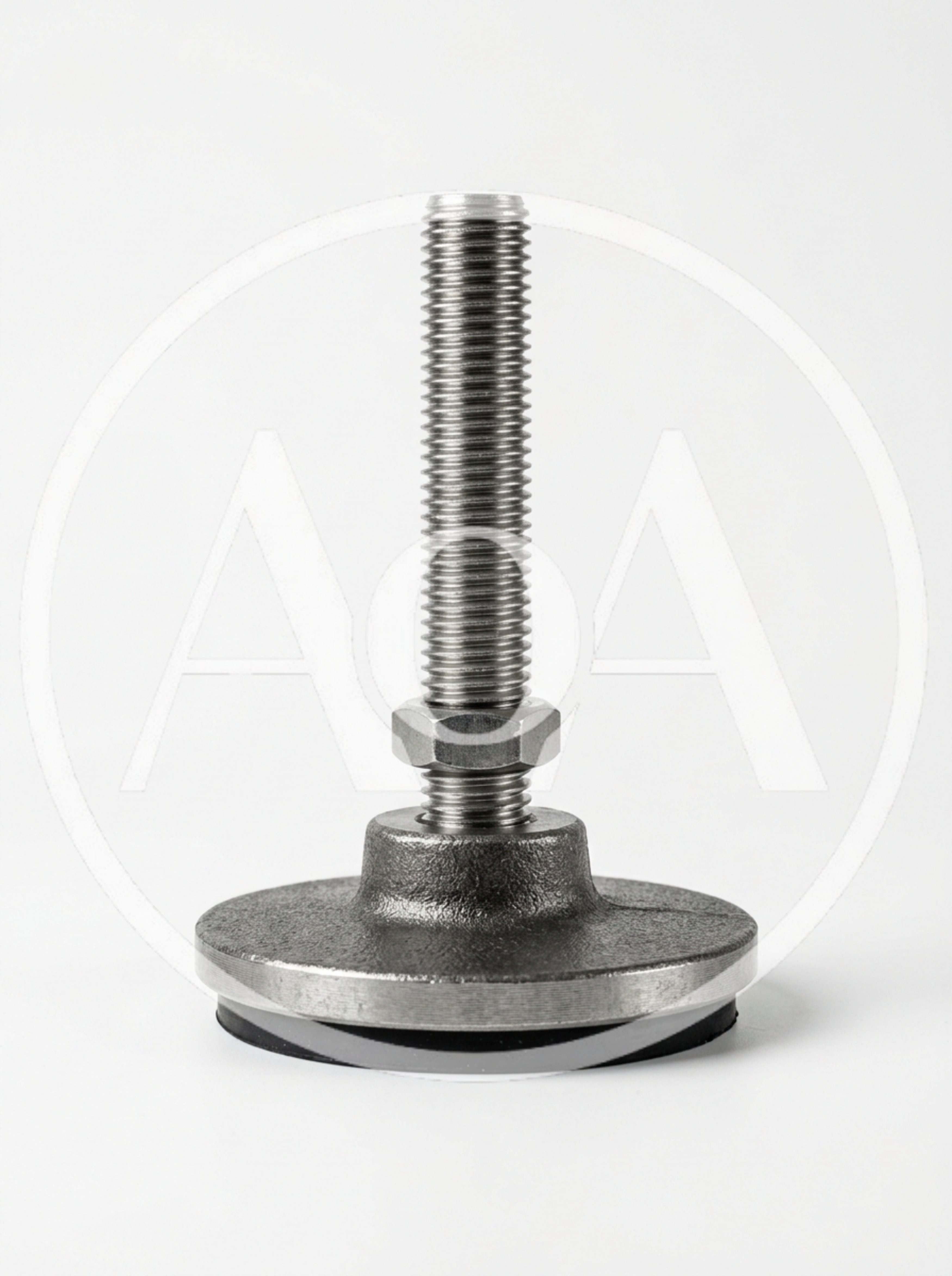 Adjustable Metal Leveling Foot With Rubber Base