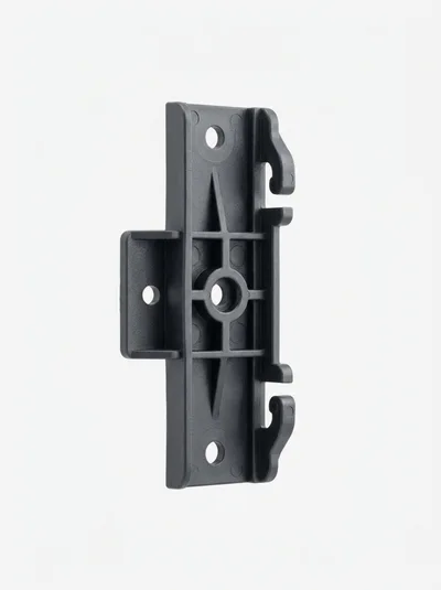 Black Plastic Mounting Bracket for Modular Shelving