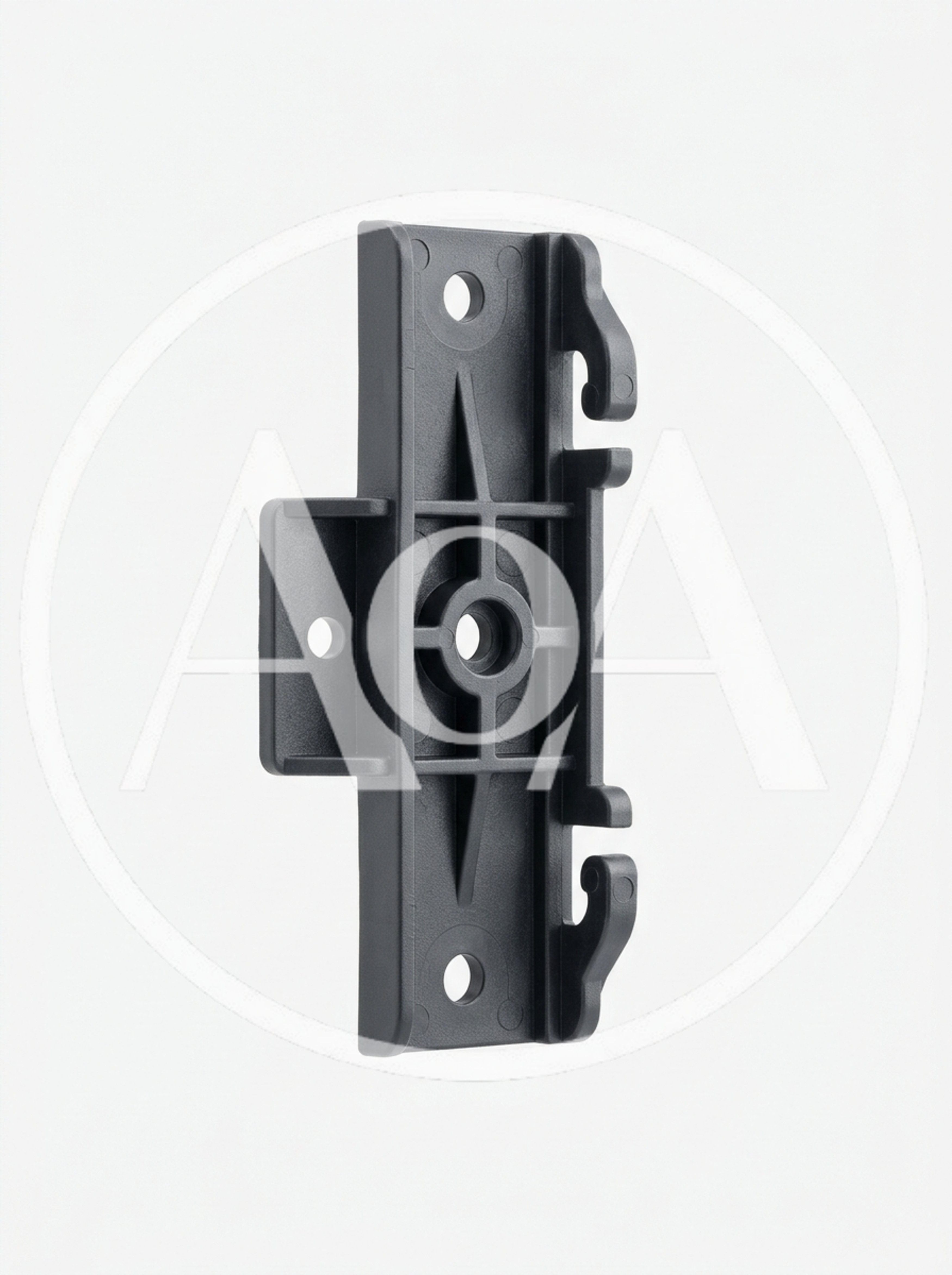 Black Plastic Mounting Bracket for Modular Shelving