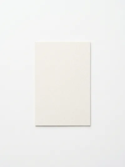 Blank Rectangular Paper Card On White Background