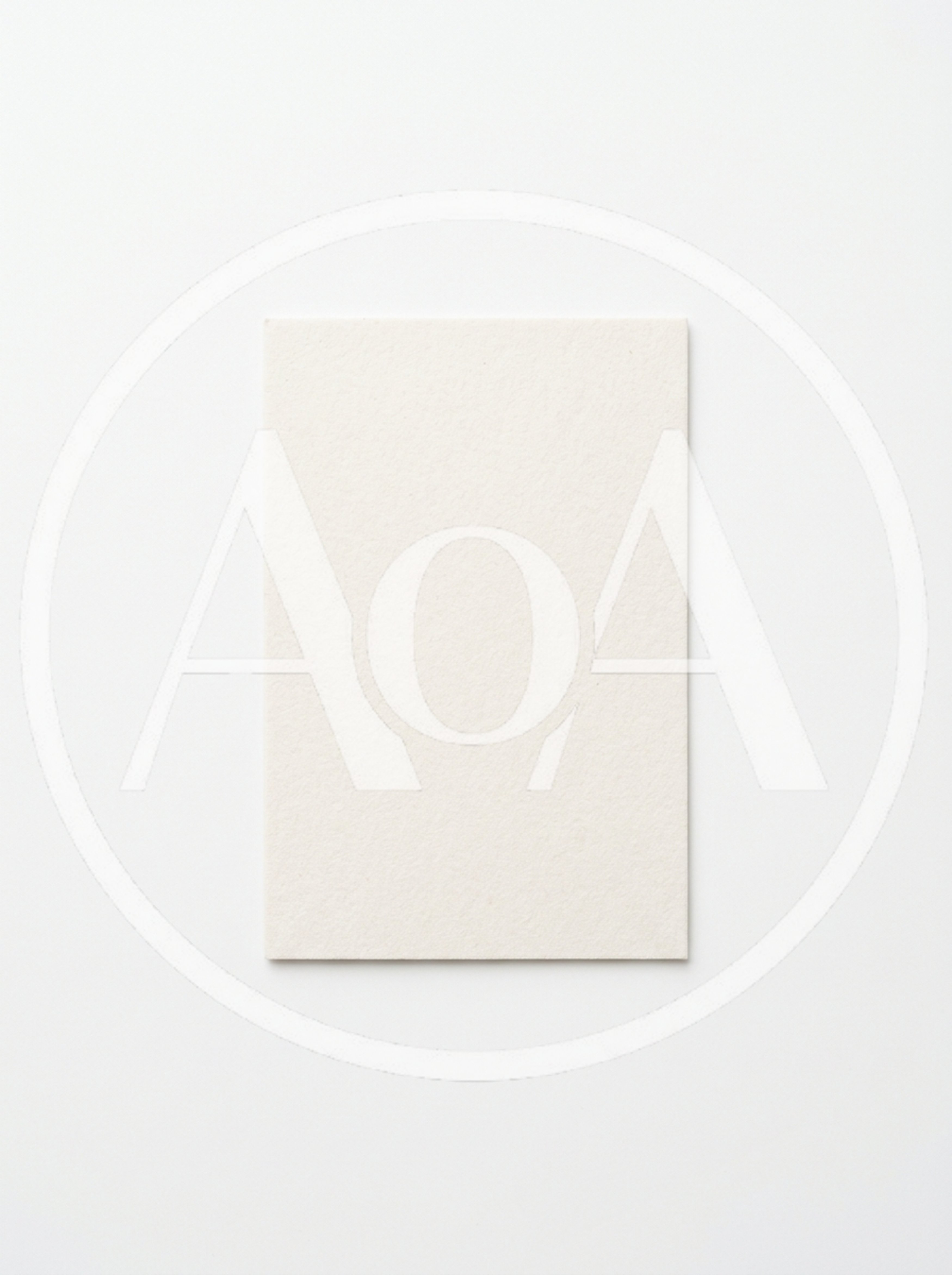Blank Rectangular Paper Card On White Background