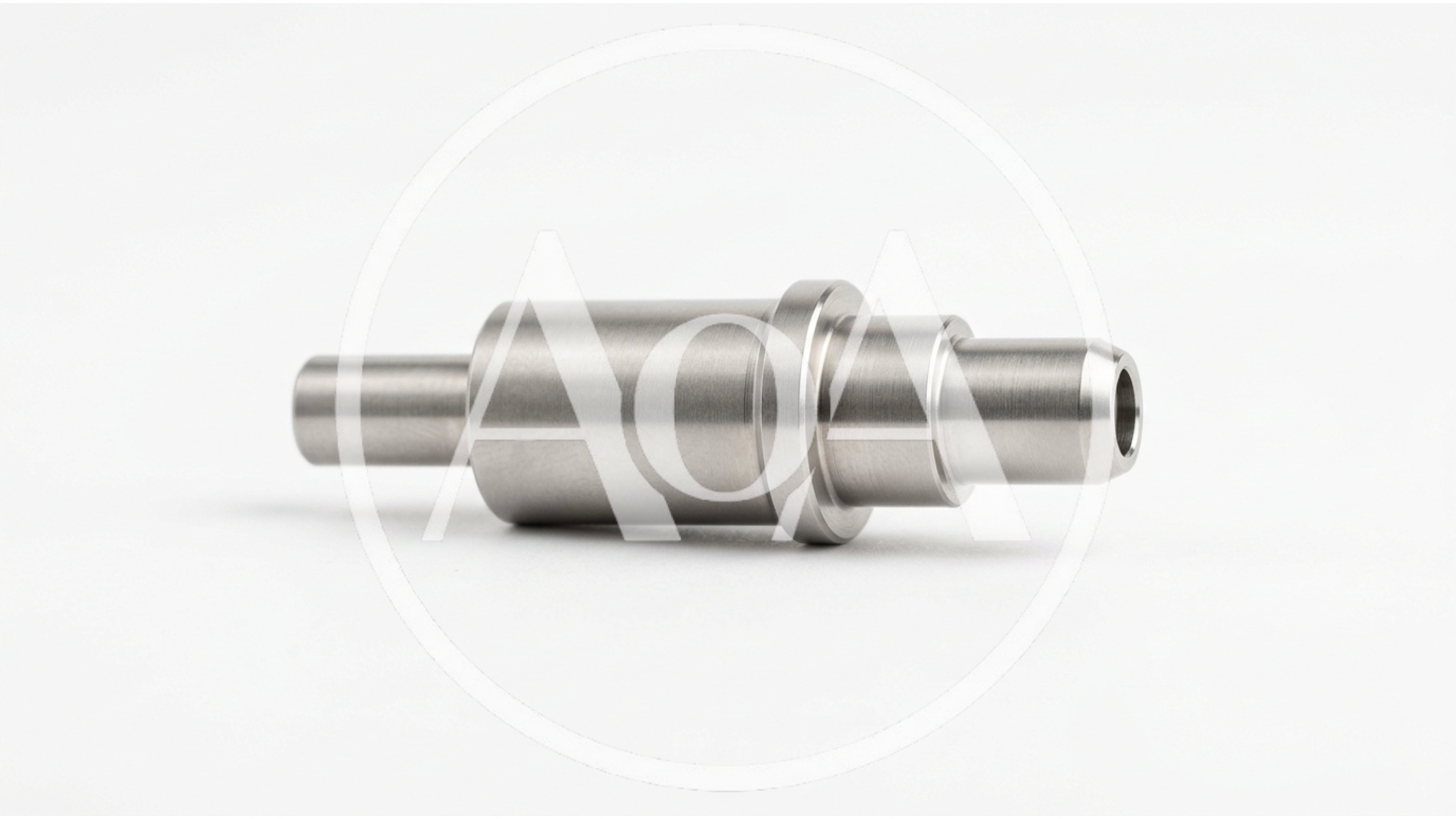 Precision Machined Metal Component On White Background