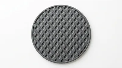 Grey Silicone Trivet With Diamond Pattern