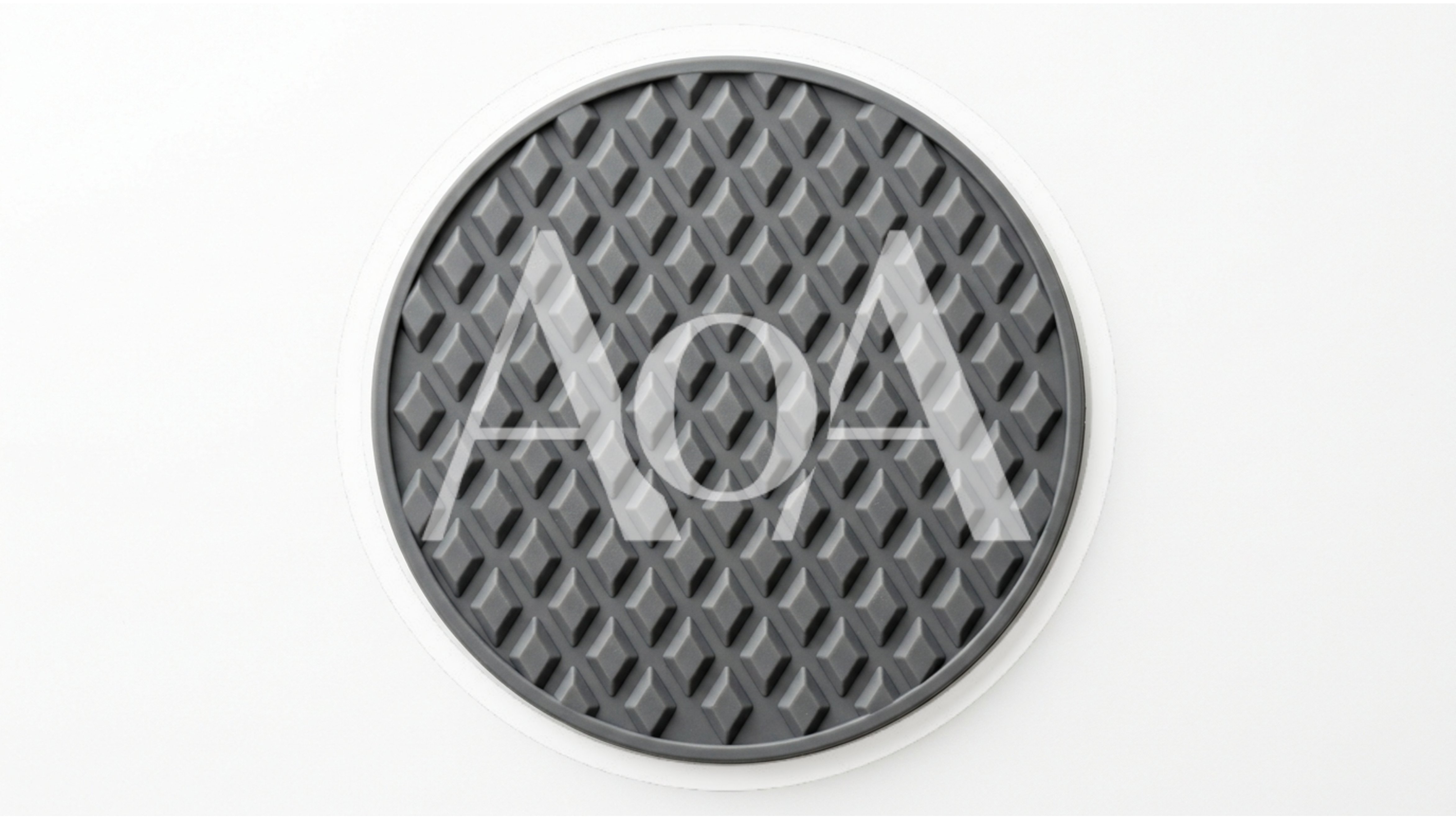 Grey Silicone Trivet With Diamond Pattern