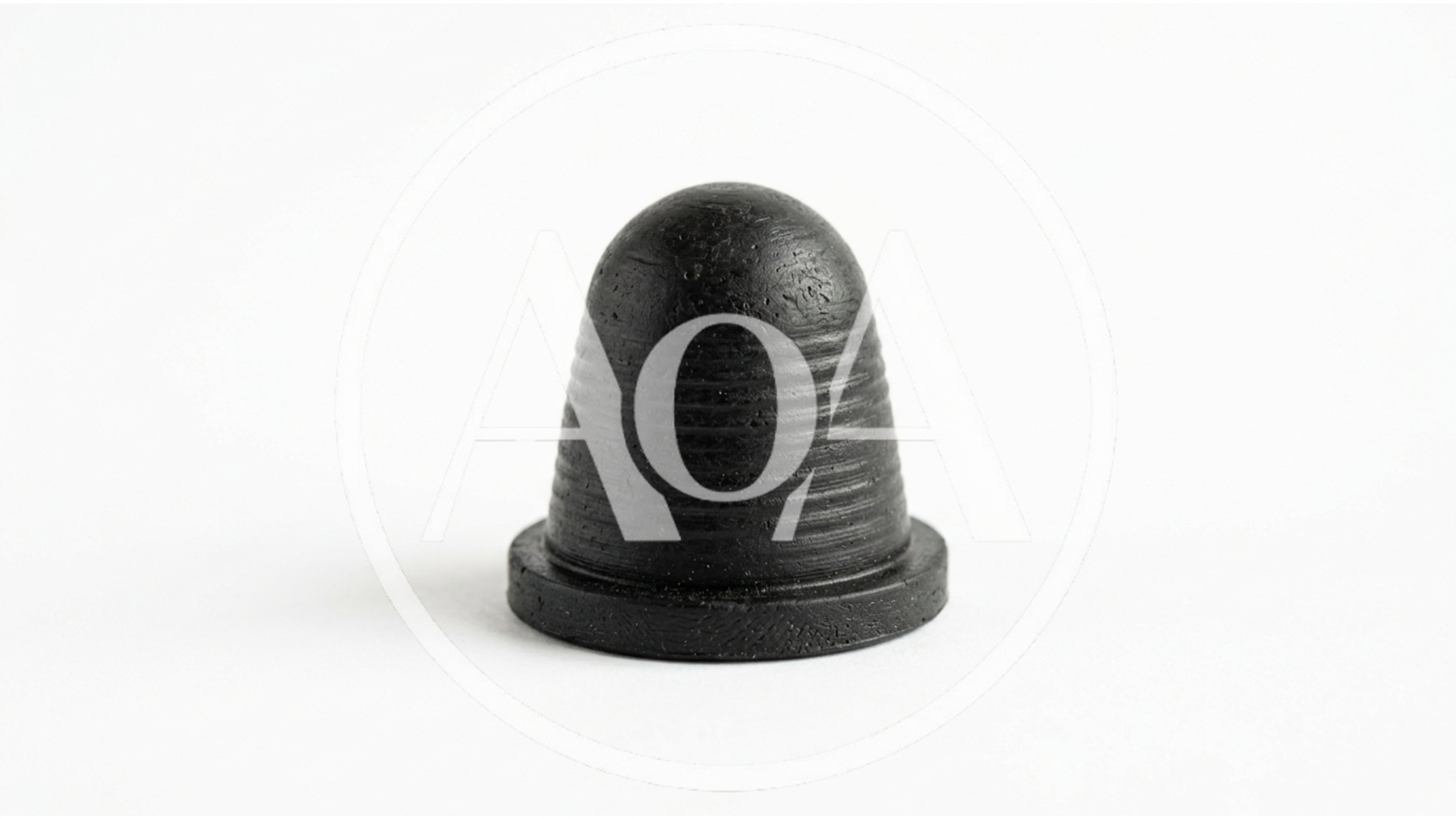 Black Rubber Protective Cap On White Background