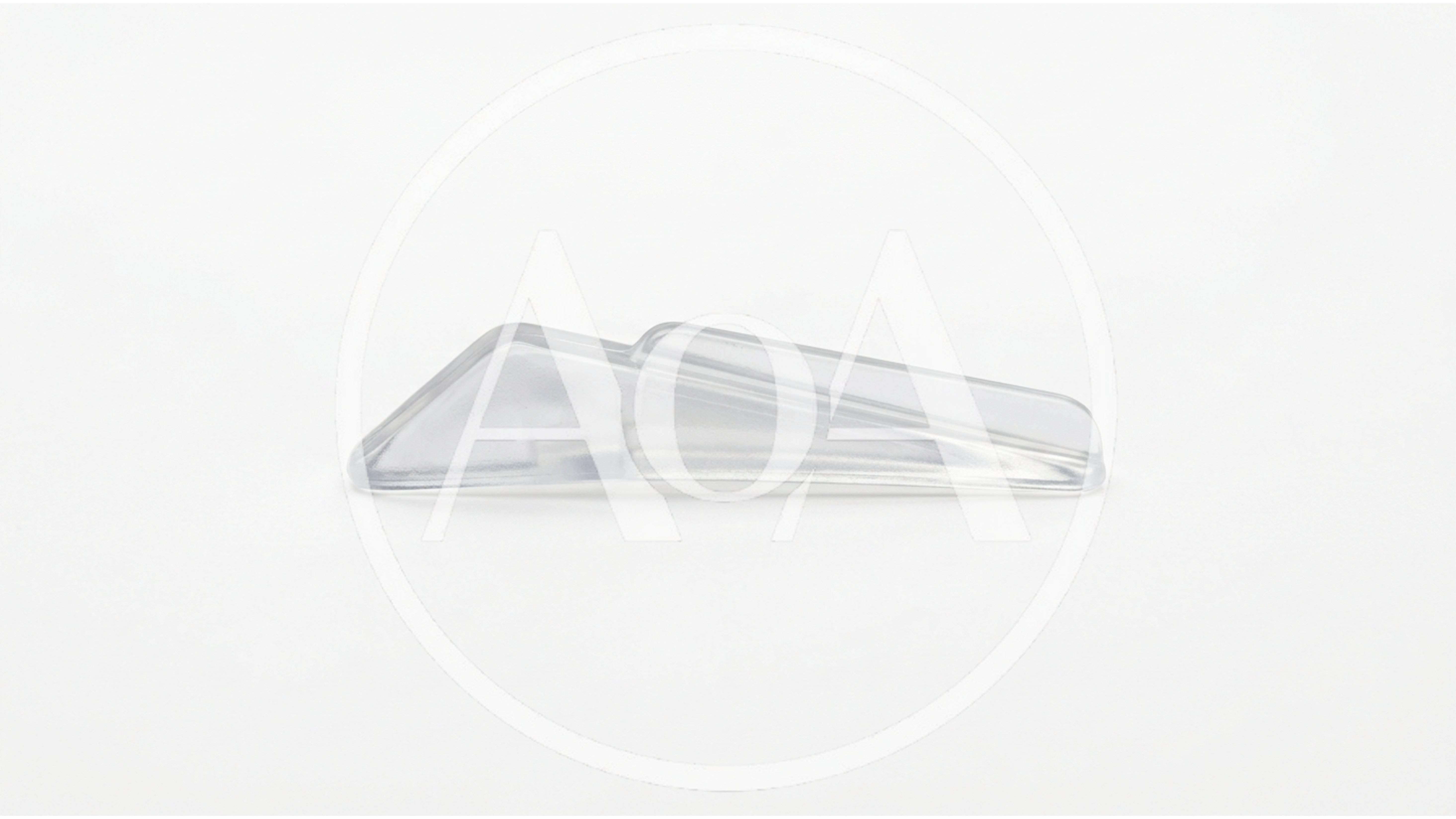 Clear Plastic Wedge Shim On White Background