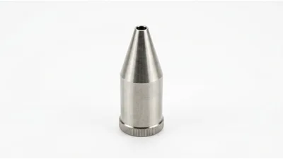 Industrial Metal Nozzle Component On White Background