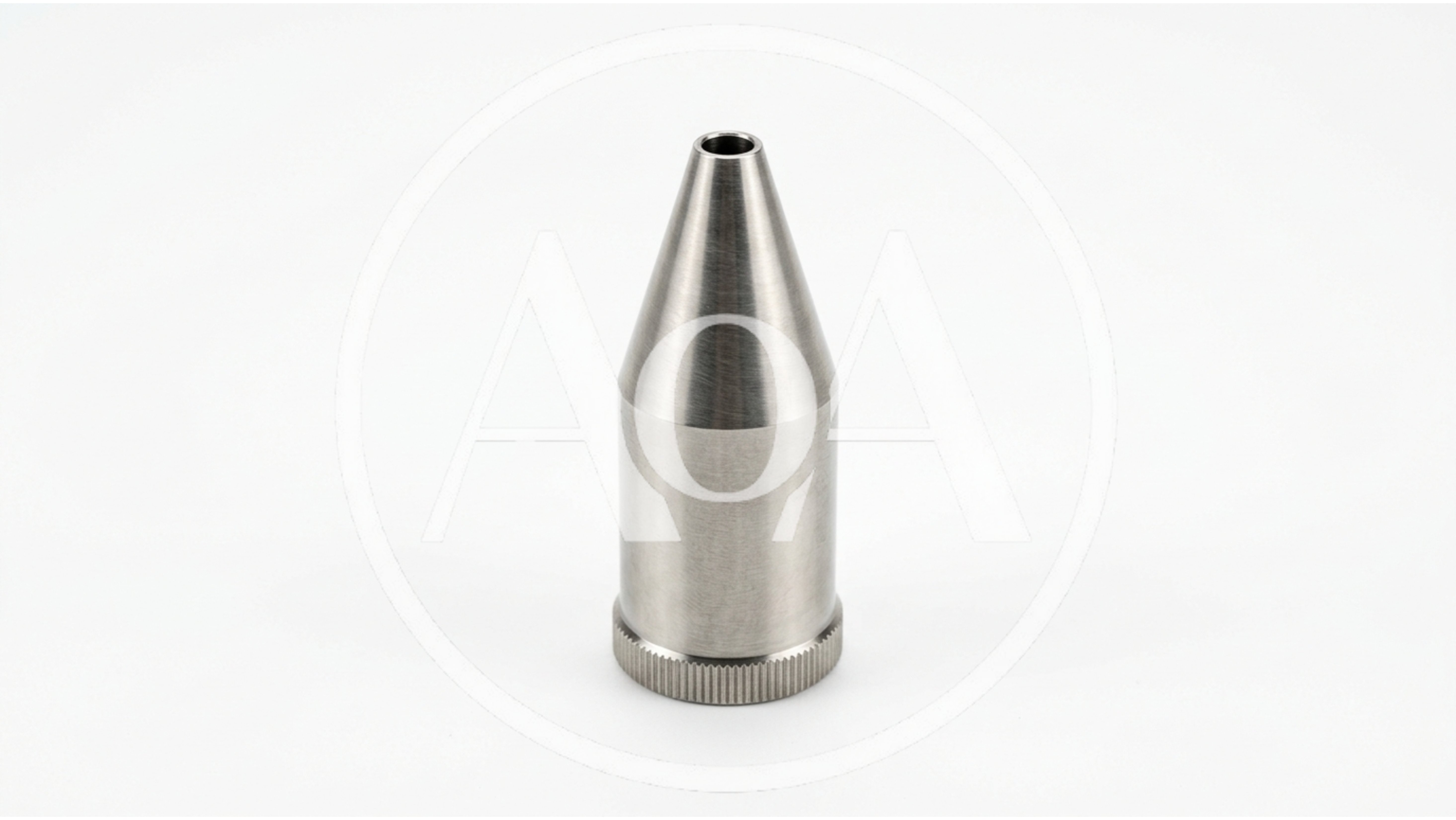 Industrial Metal Nozzle Component On White Background
