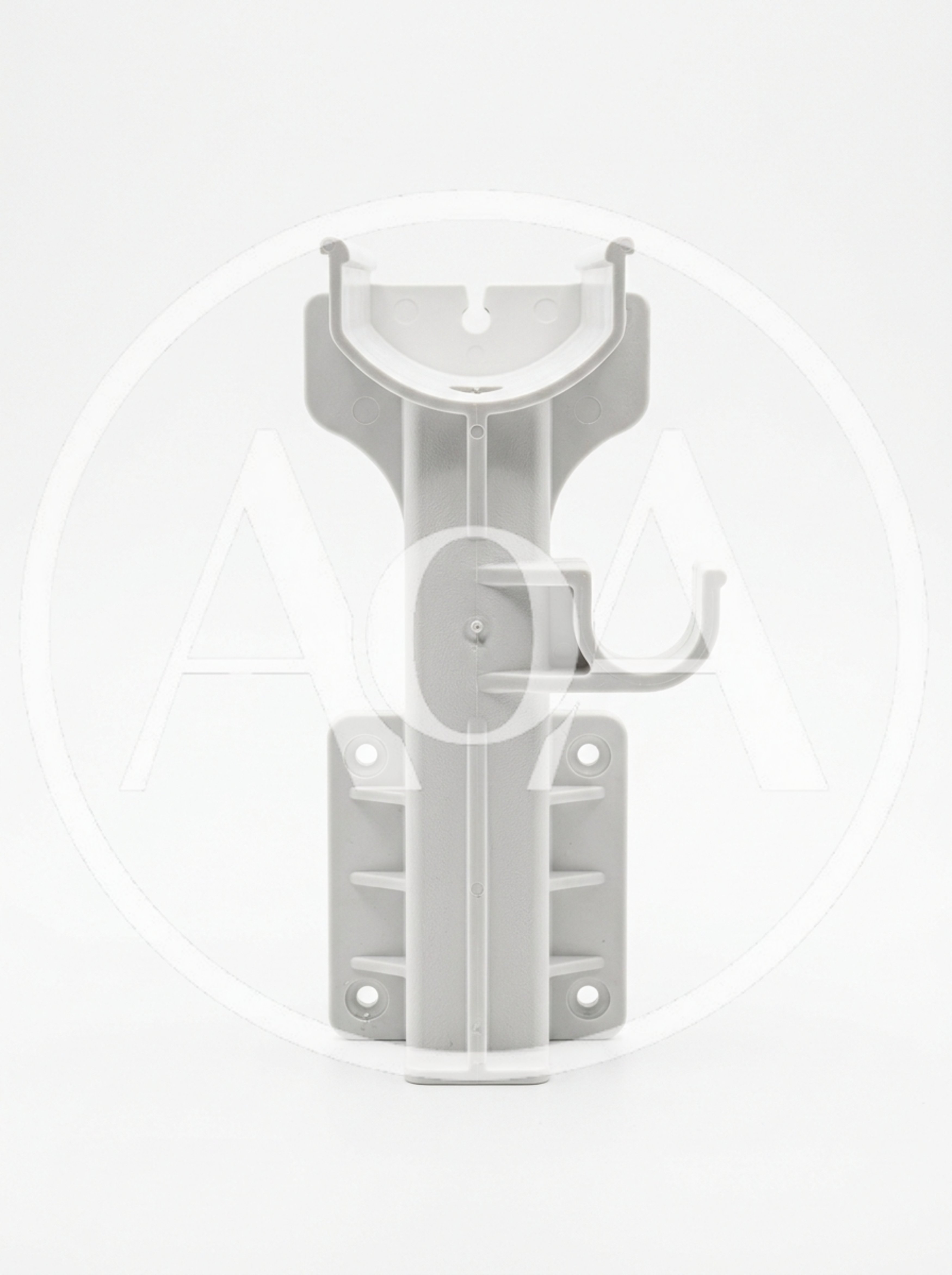 White Plastic Wall Mount Bracket for Pipe