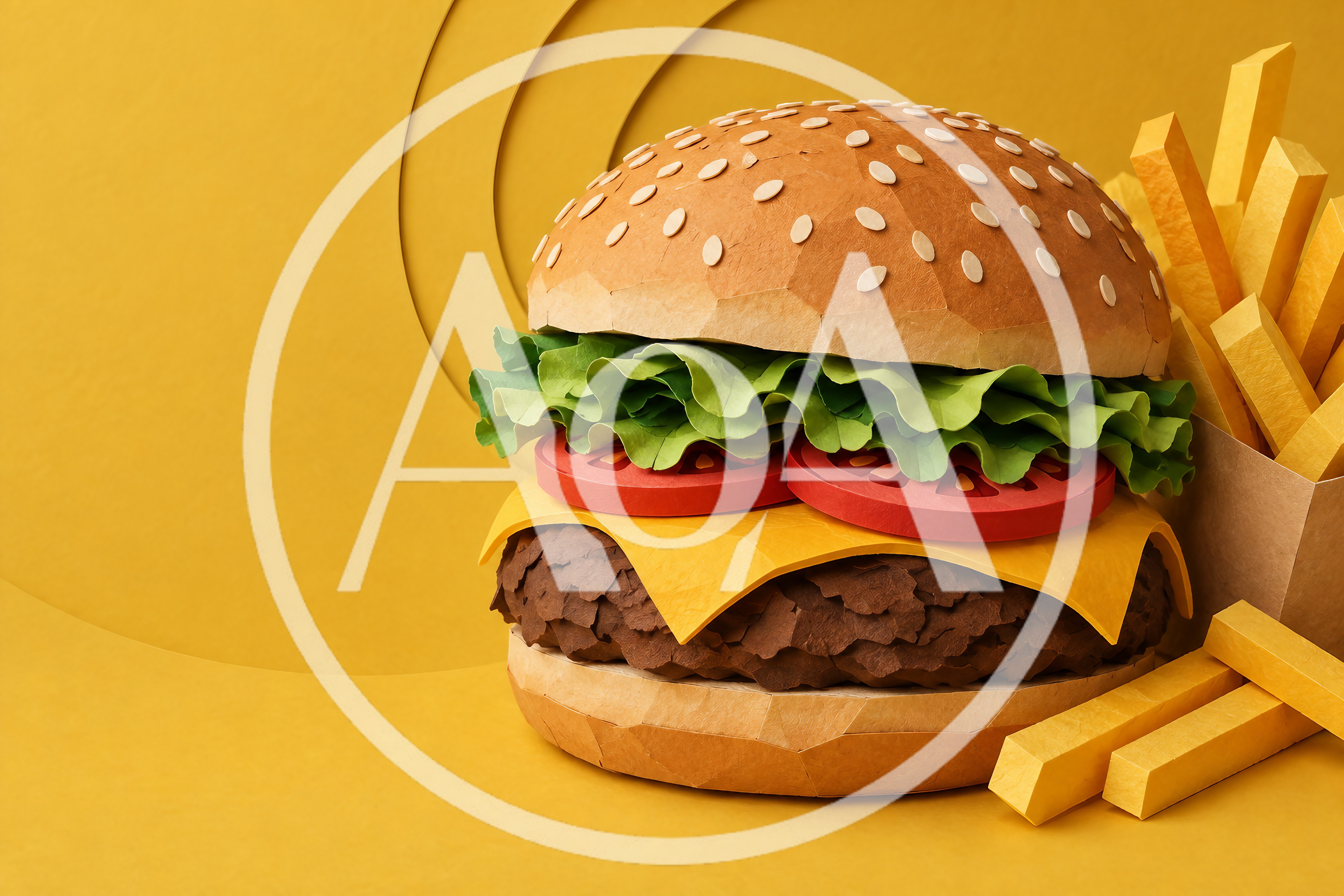 Paper Craft Hamburger And French Fries Set
