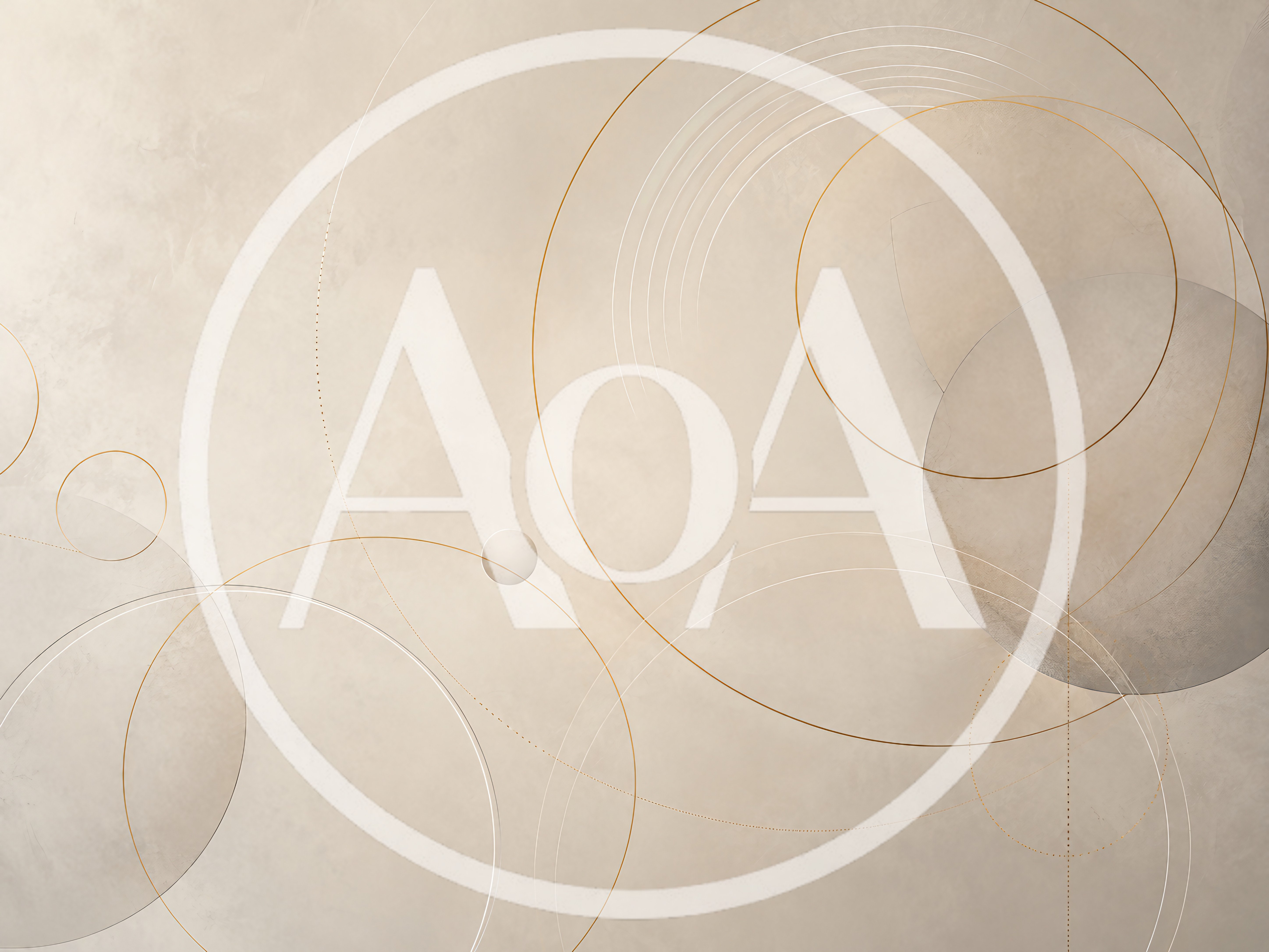 Abstract Minimalist Background With Geometric Gold Circles