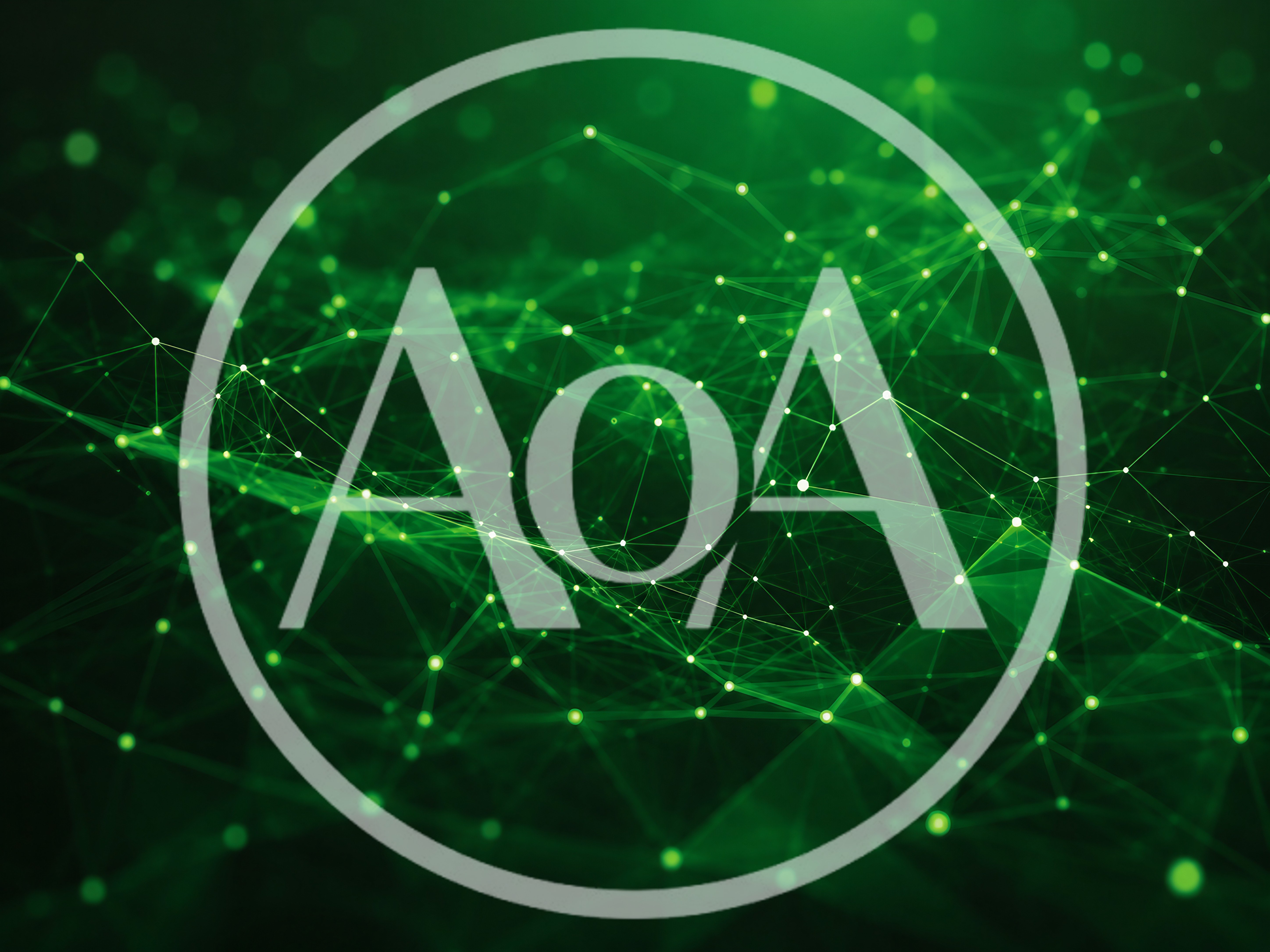 Abstract Green Digital Network Connection Background