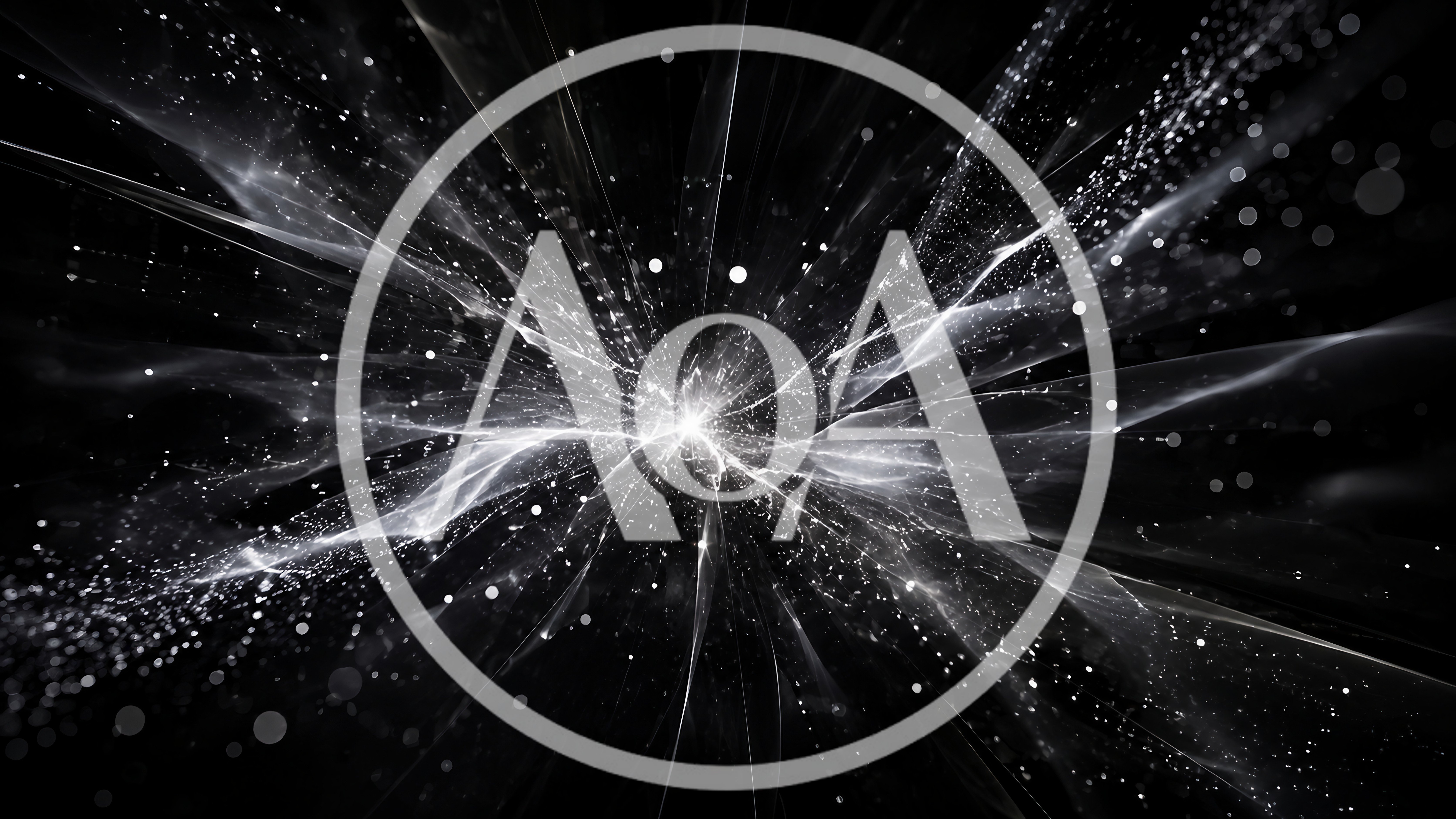 Abstract Cosmic Explosion With Glowing Light Particles