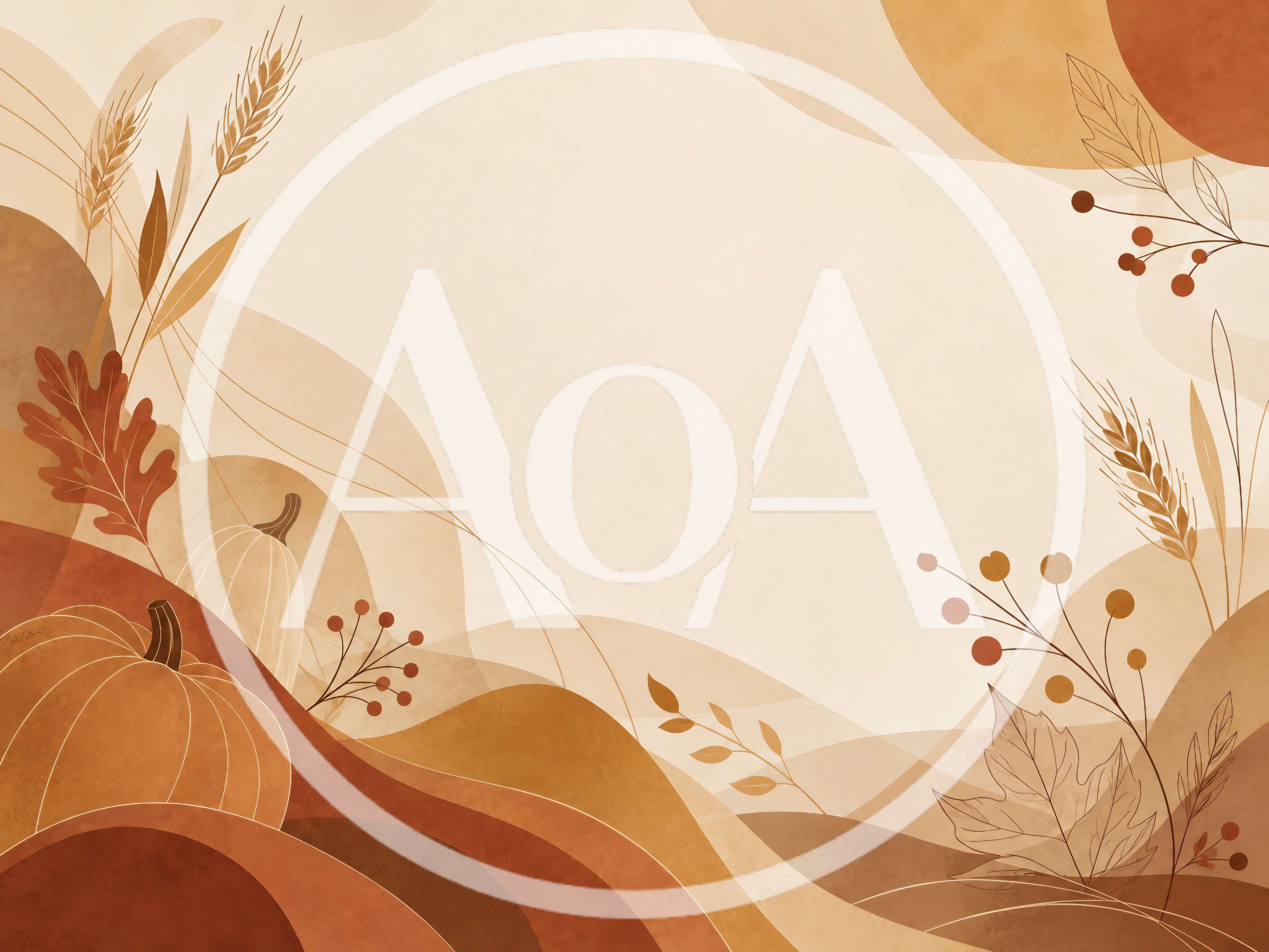 Autumn Harvest Background With Pumpkins And Foliage
