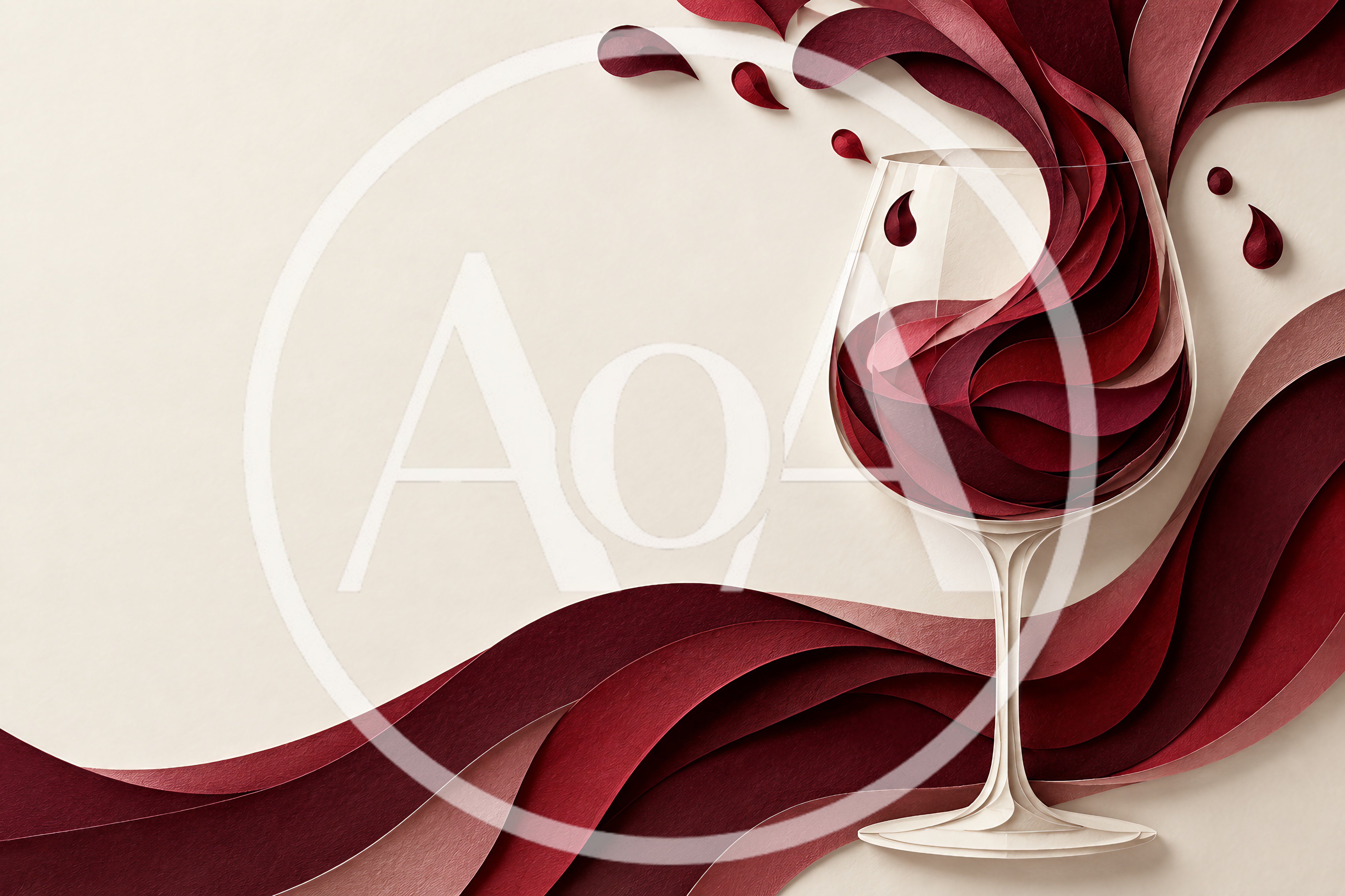 Paper Cutout Art Of Red Wine In A Glass