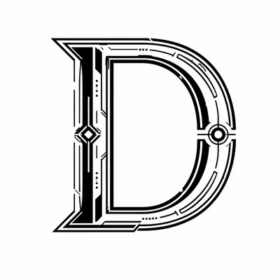 Futuristic Letter D Logo Design