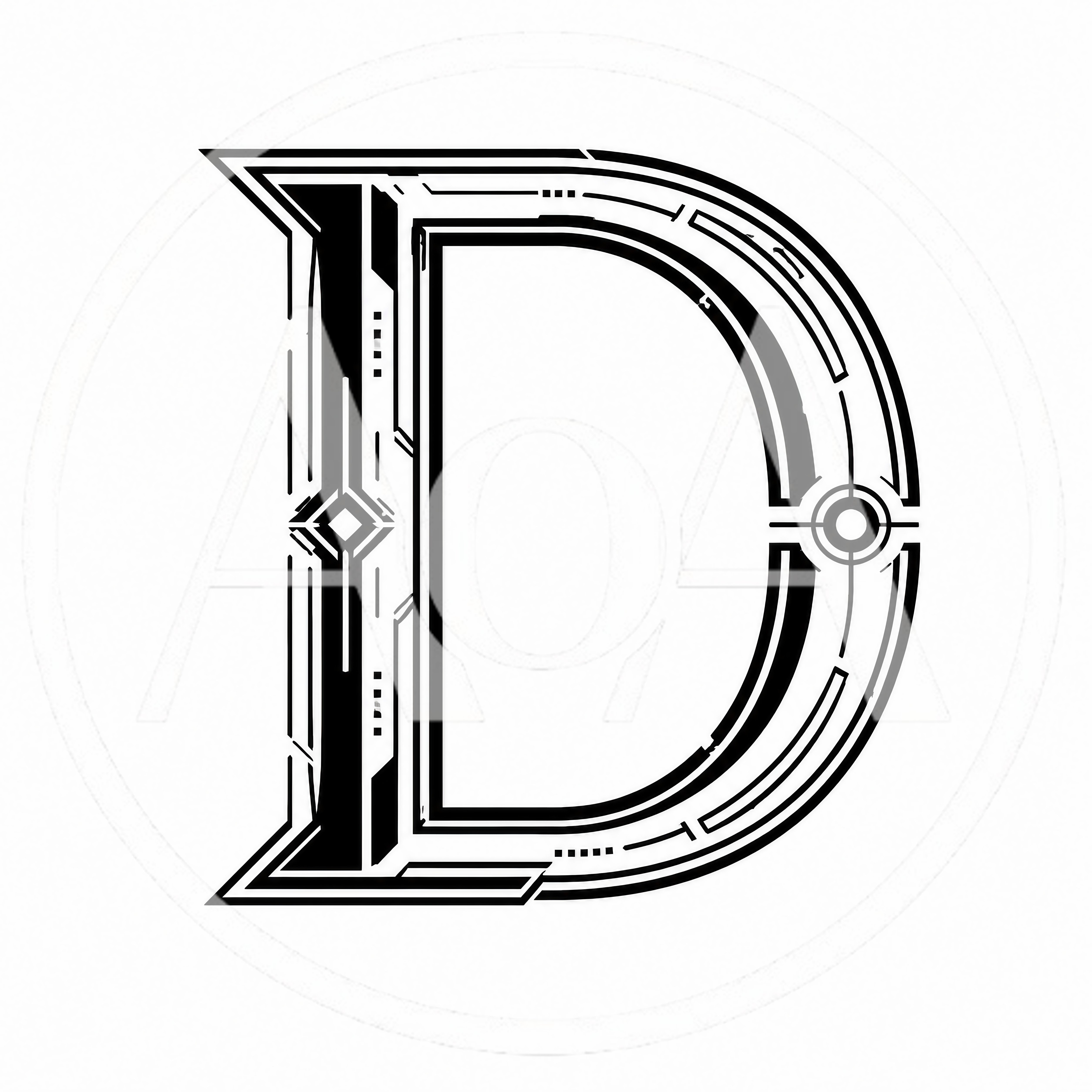 Futuristic Letter D Logo Design