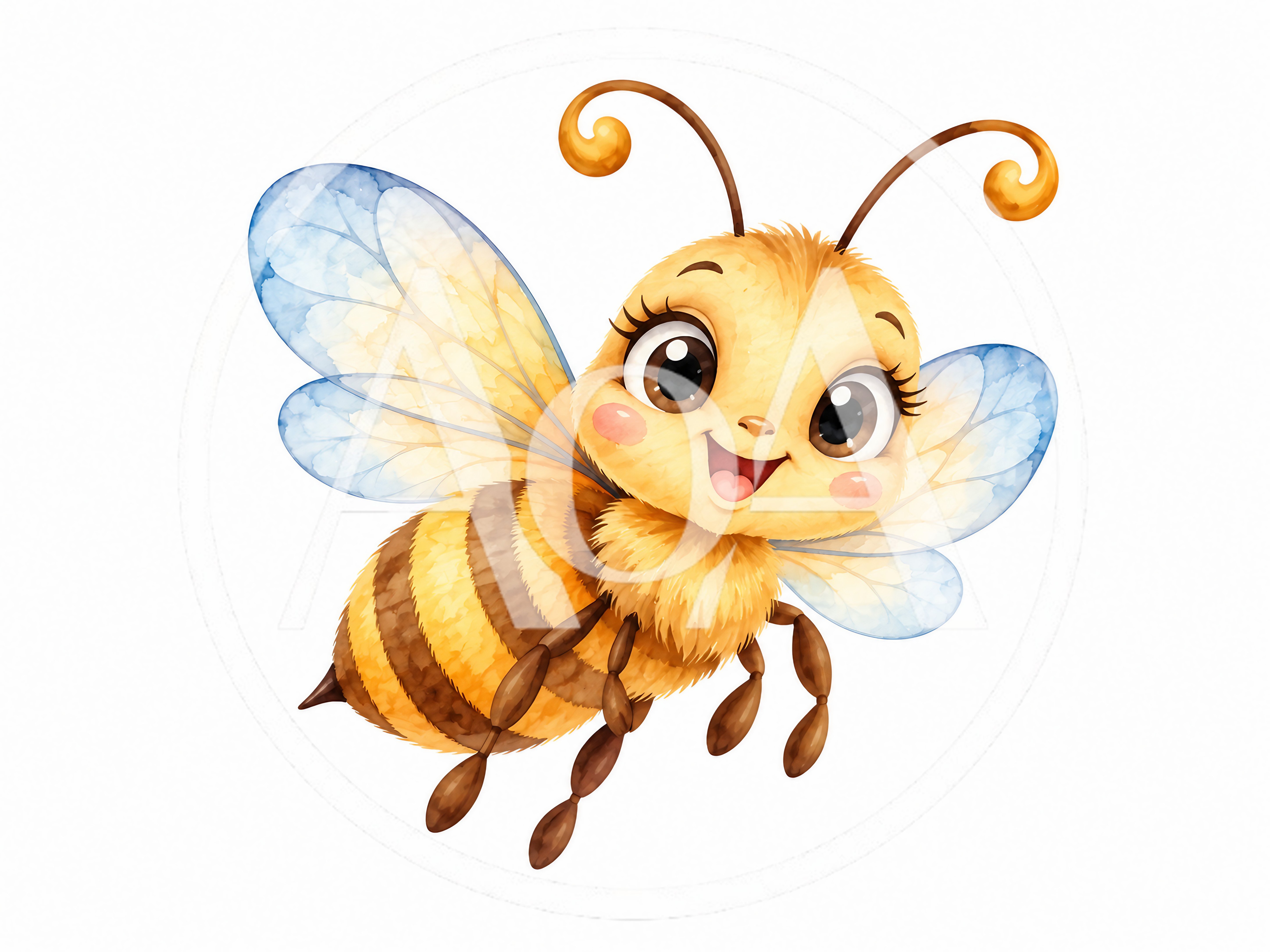 Cute Cartoon Bee Character Illustration