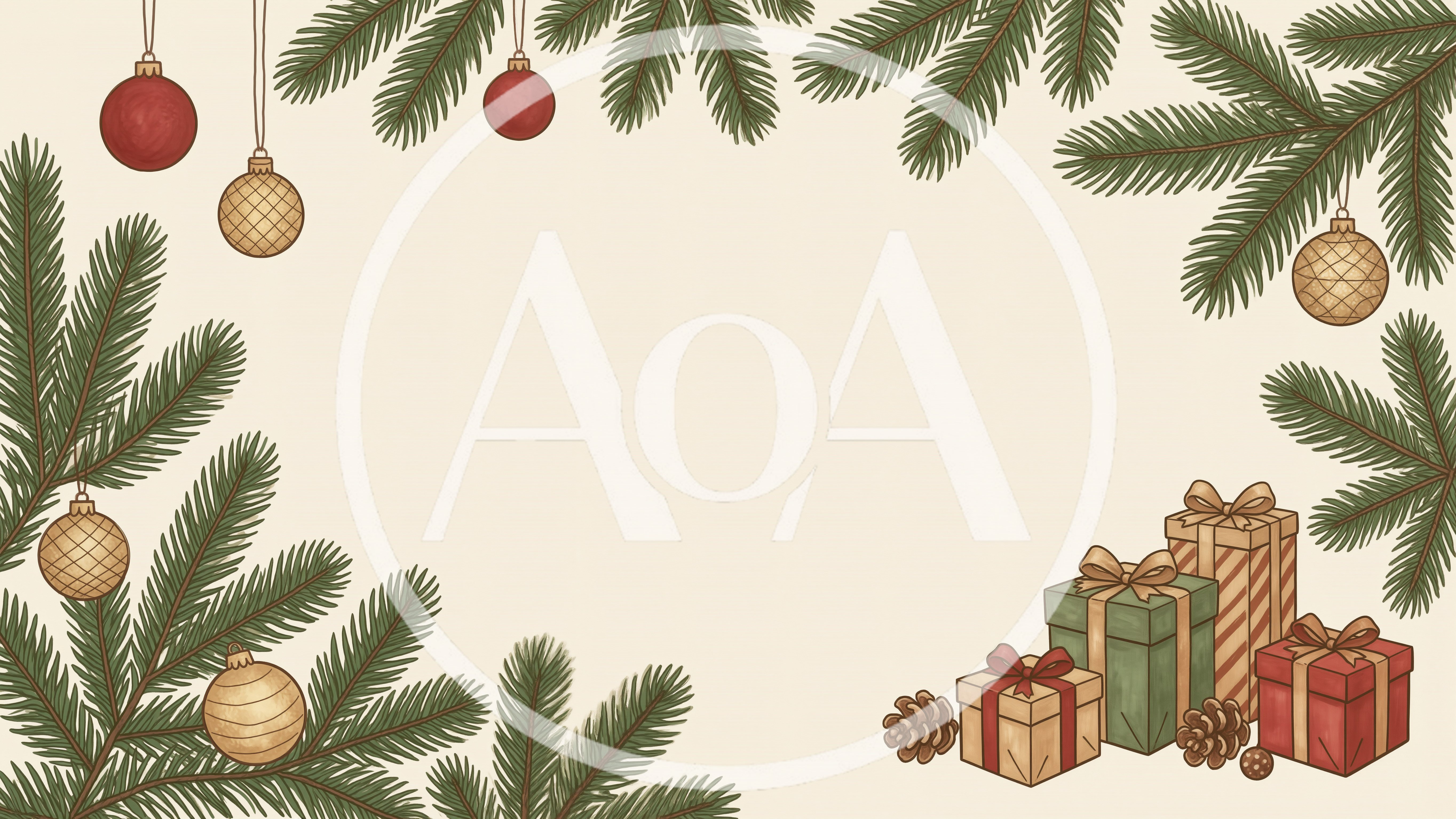 Christmas Holiday Background With Ornaments And Gifts