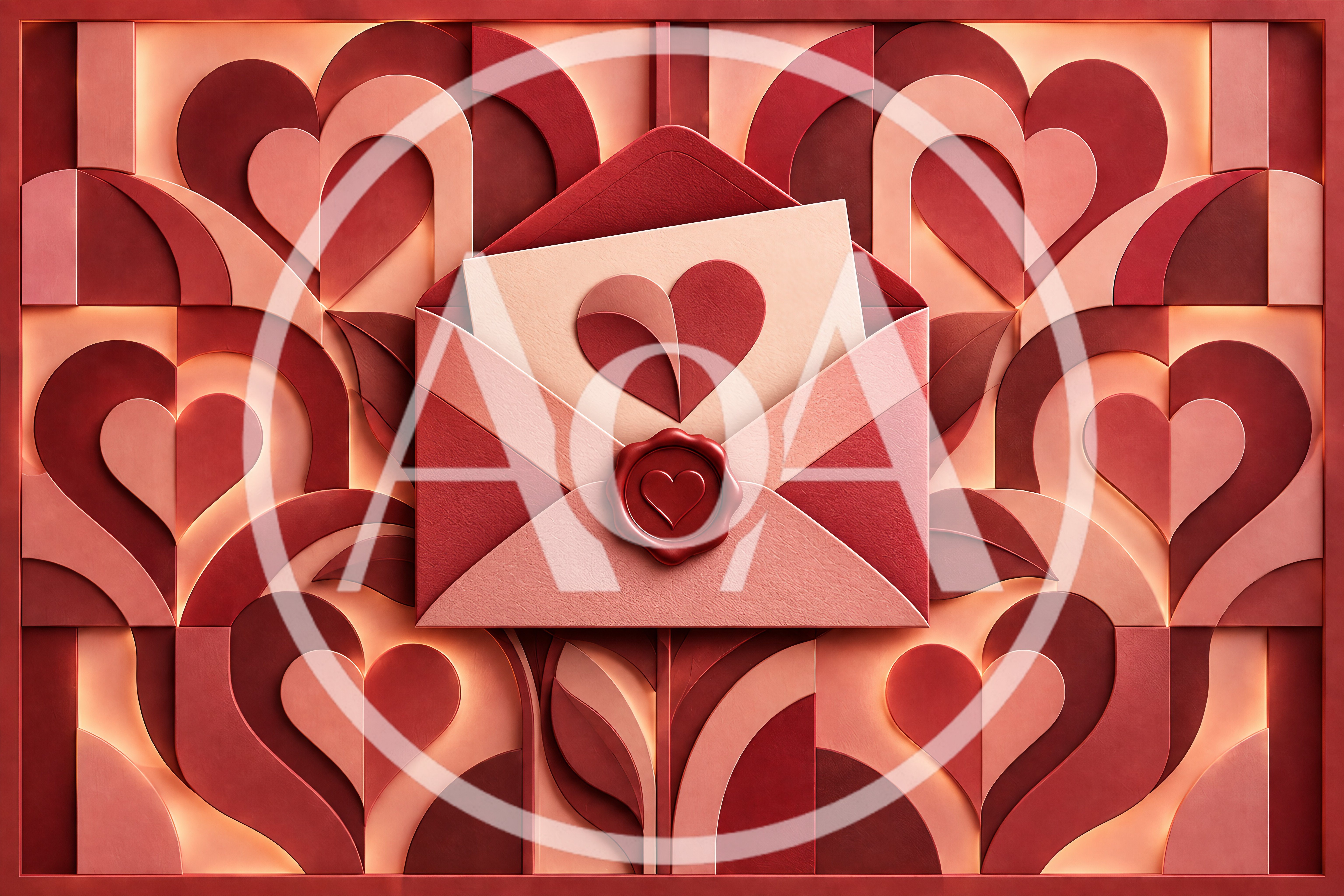Paper Cutout Valentine Envelope With Heart Wax Seal