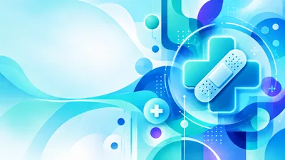 Abstract Medical Background With Cross And Adhesive Bandage