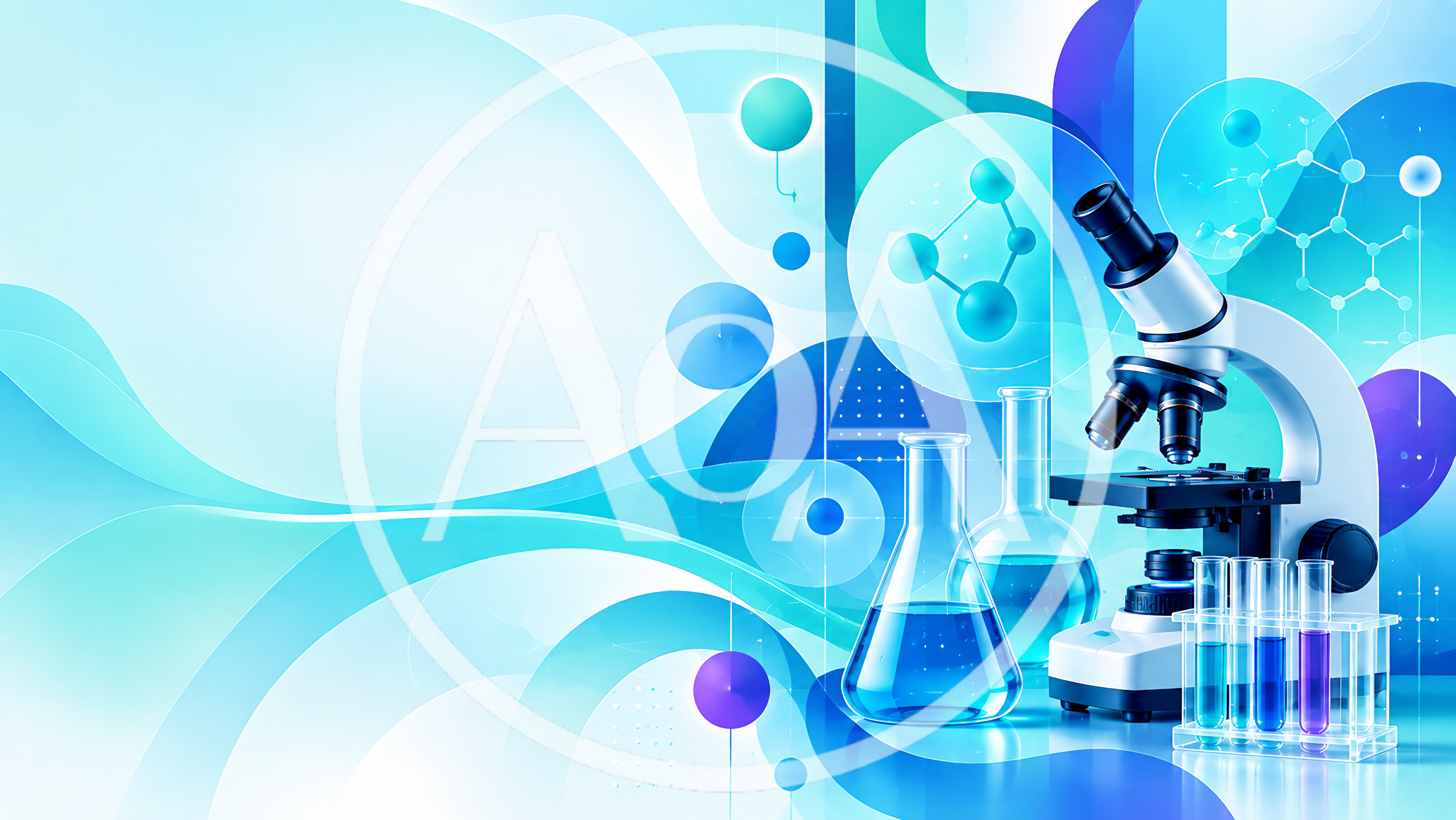 Scientific Laboratory Equipment With Microscope And Glassware