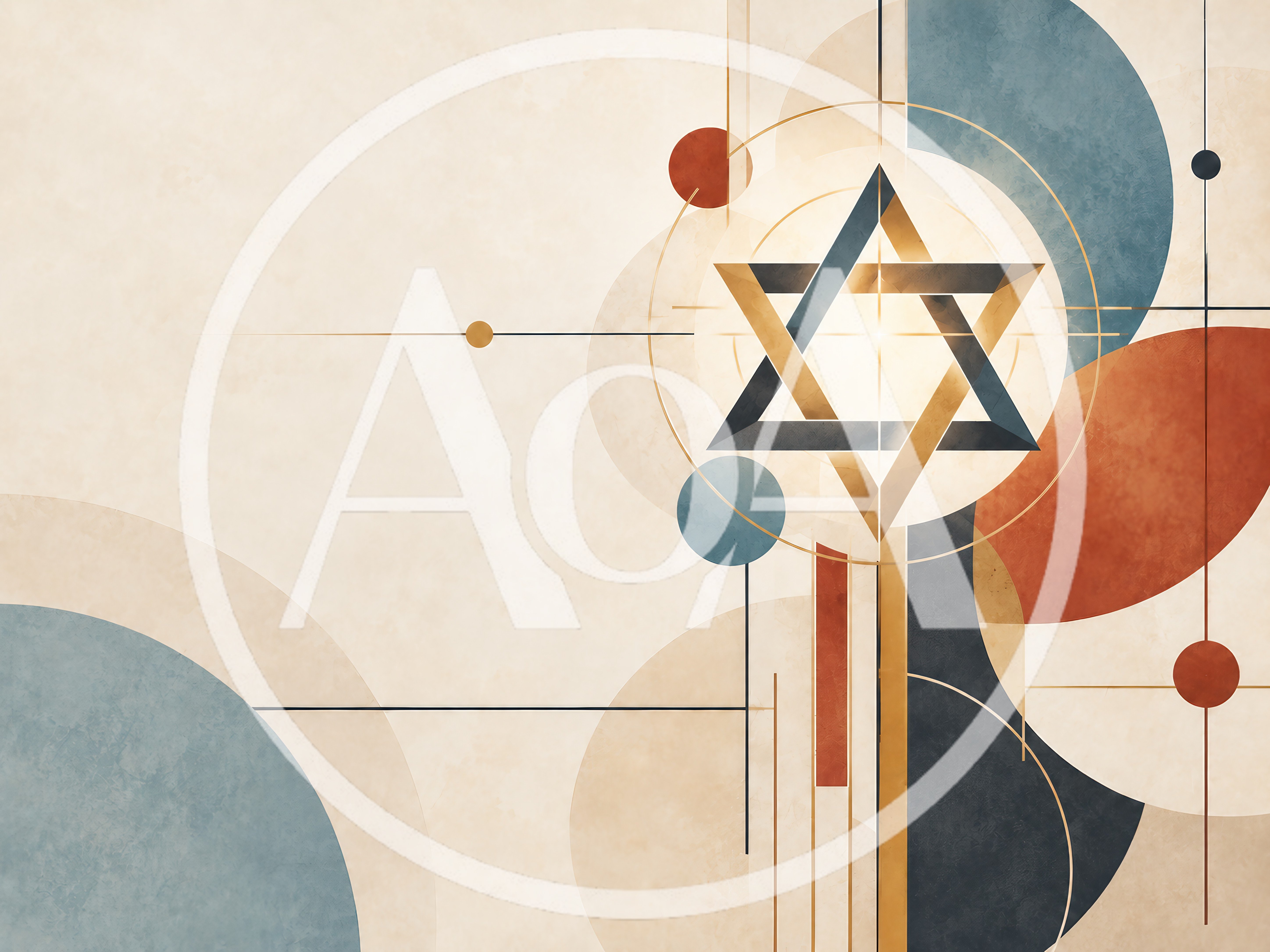 Abstract Star of David Geometric Art Composition