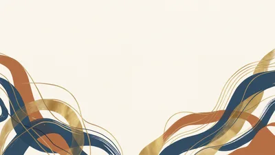 Abstract Minimalist Background With Wavy Lines And Shapes