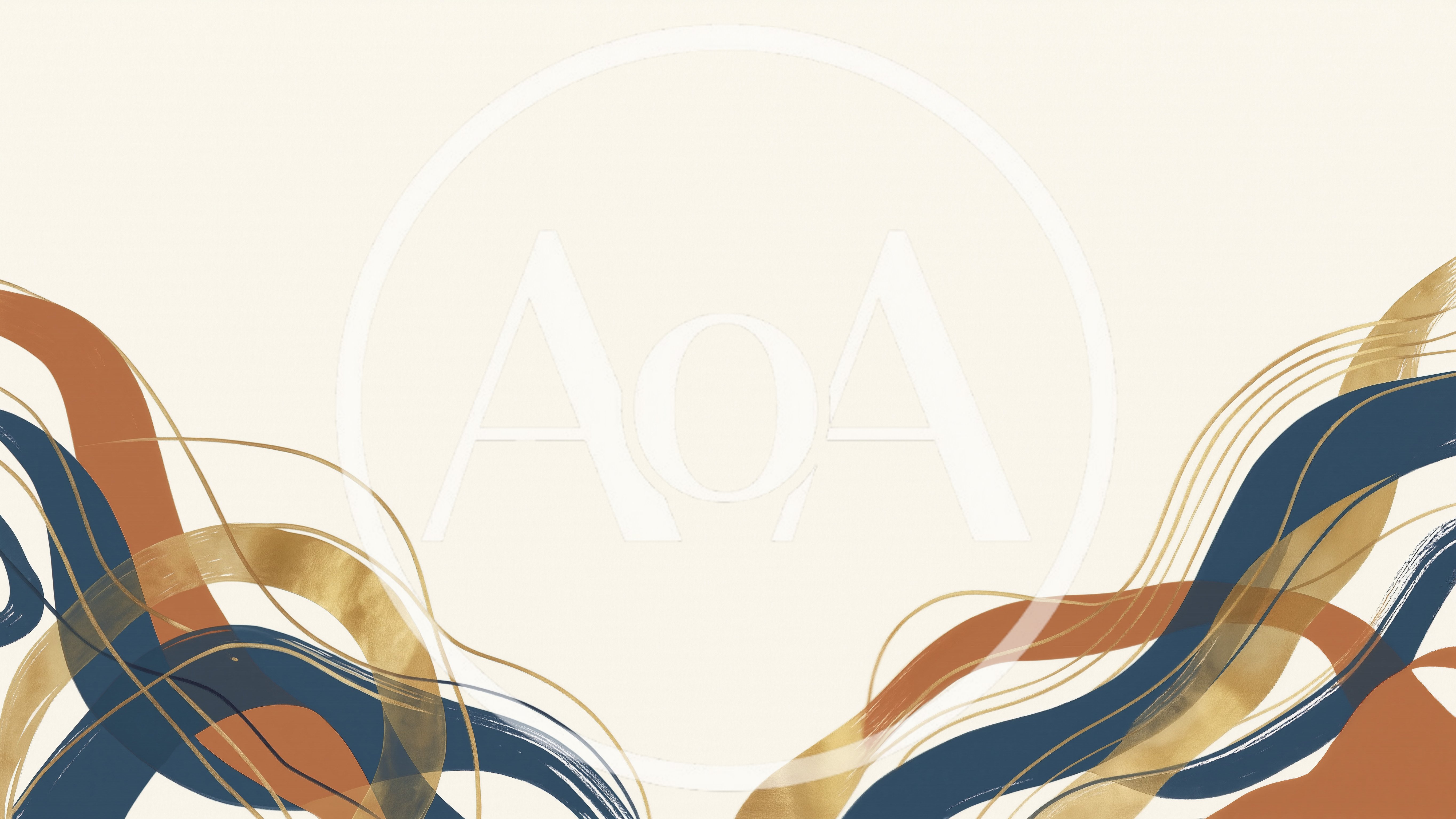Abstract Minimalist Background With Wavy Lines And Shapes