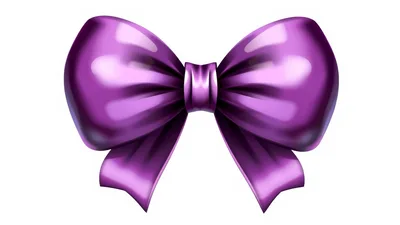 Shiny Purple Decorative Ribbon Bow