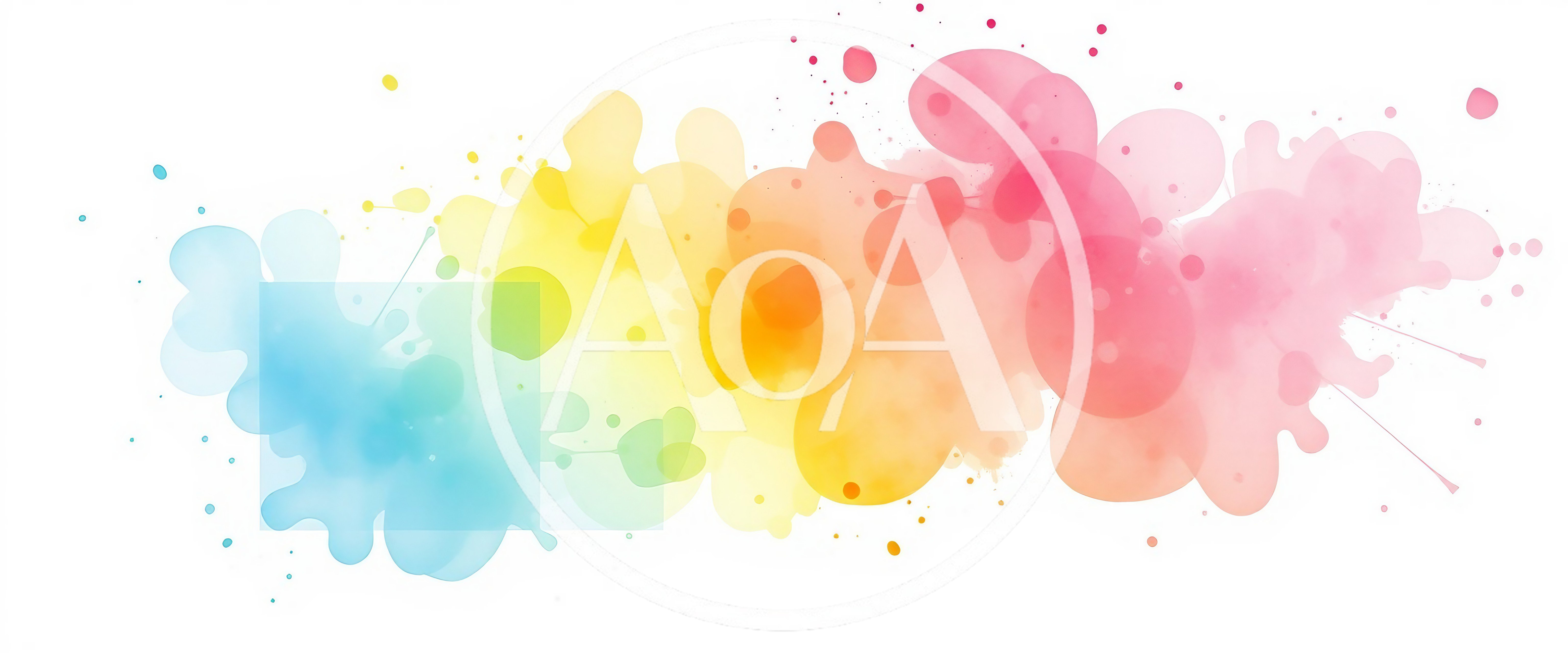 Abstract Watercolor Rainbow Splash Background