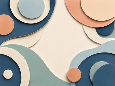 Abstract Paper Cutout Background With Geometric Shapes