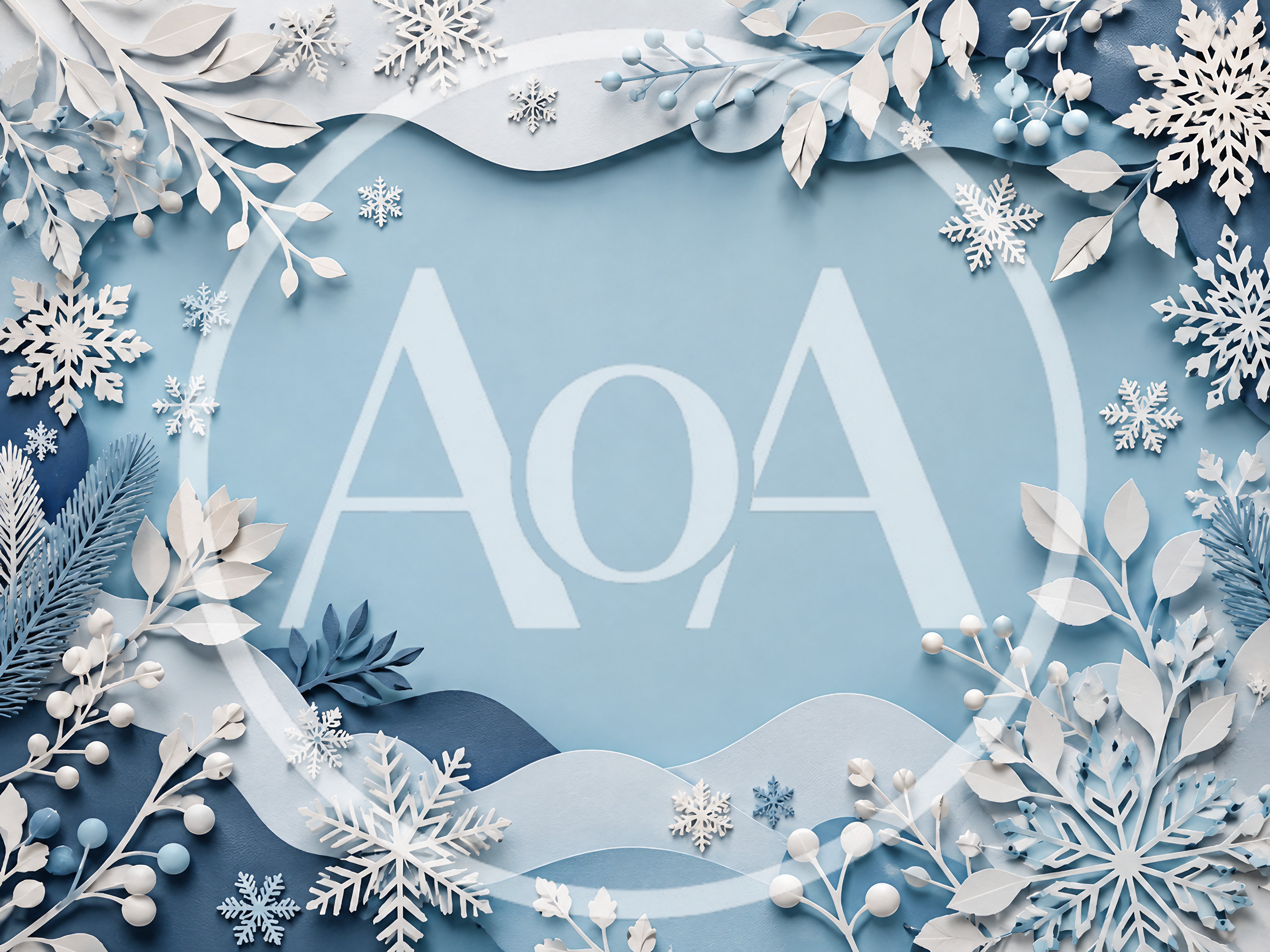 Paper Cutout Winter Holiday Background With Snowflakes