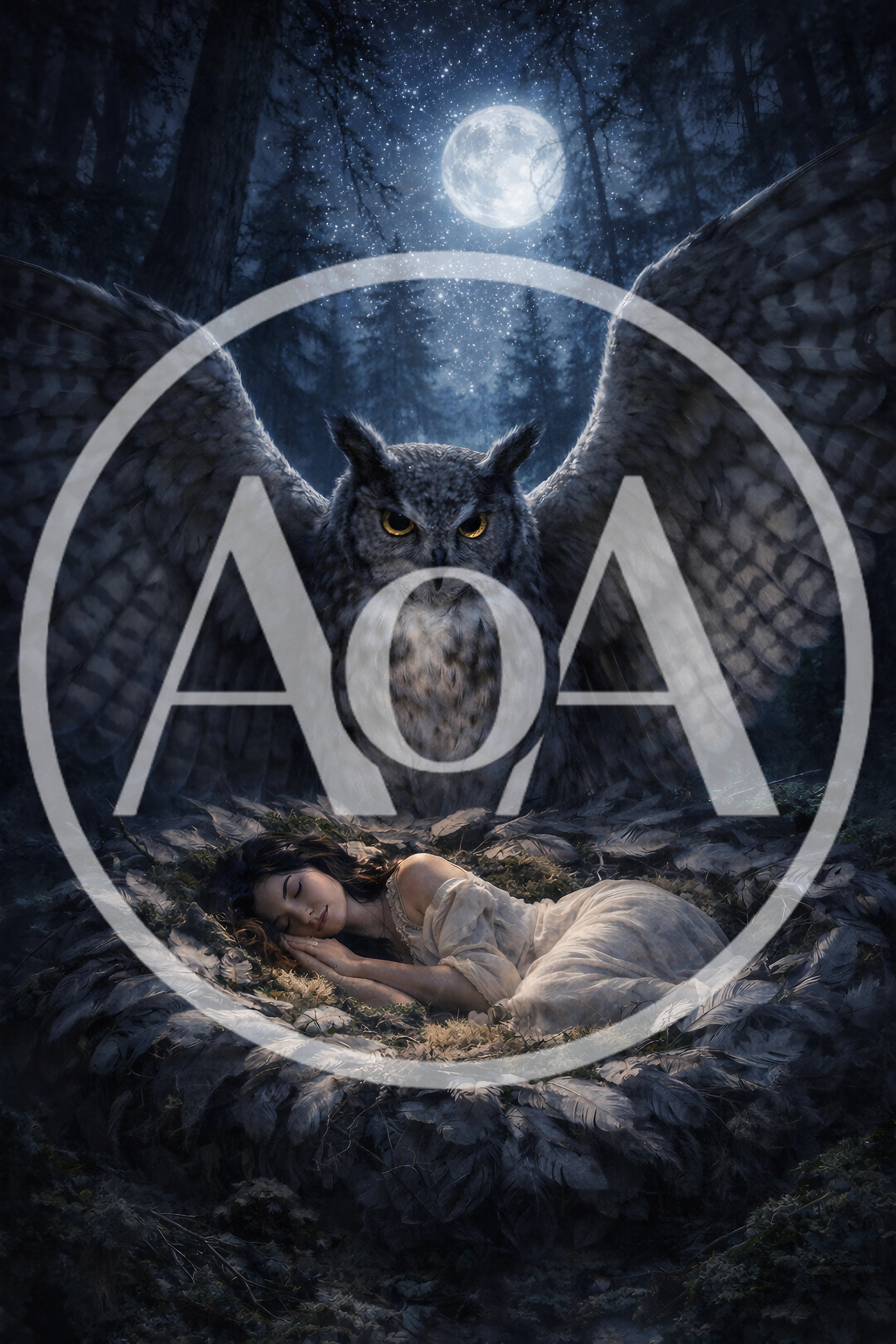 Woman Sleeping In A Giant Owl Nest