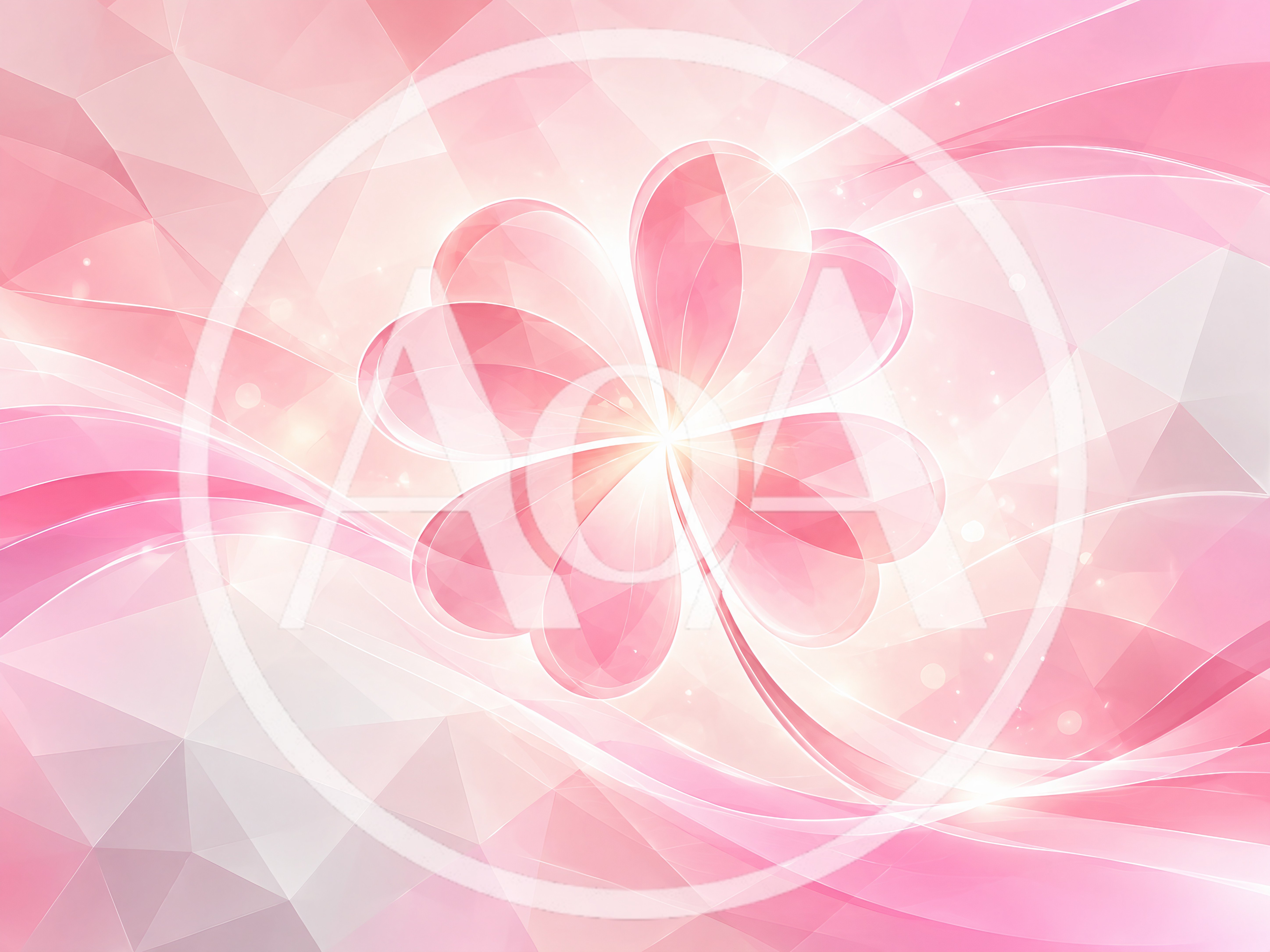 Abstract Pink Four Leaf Clover Background