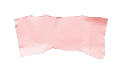 Pink Torn Paper Sheet Isolated On White Background