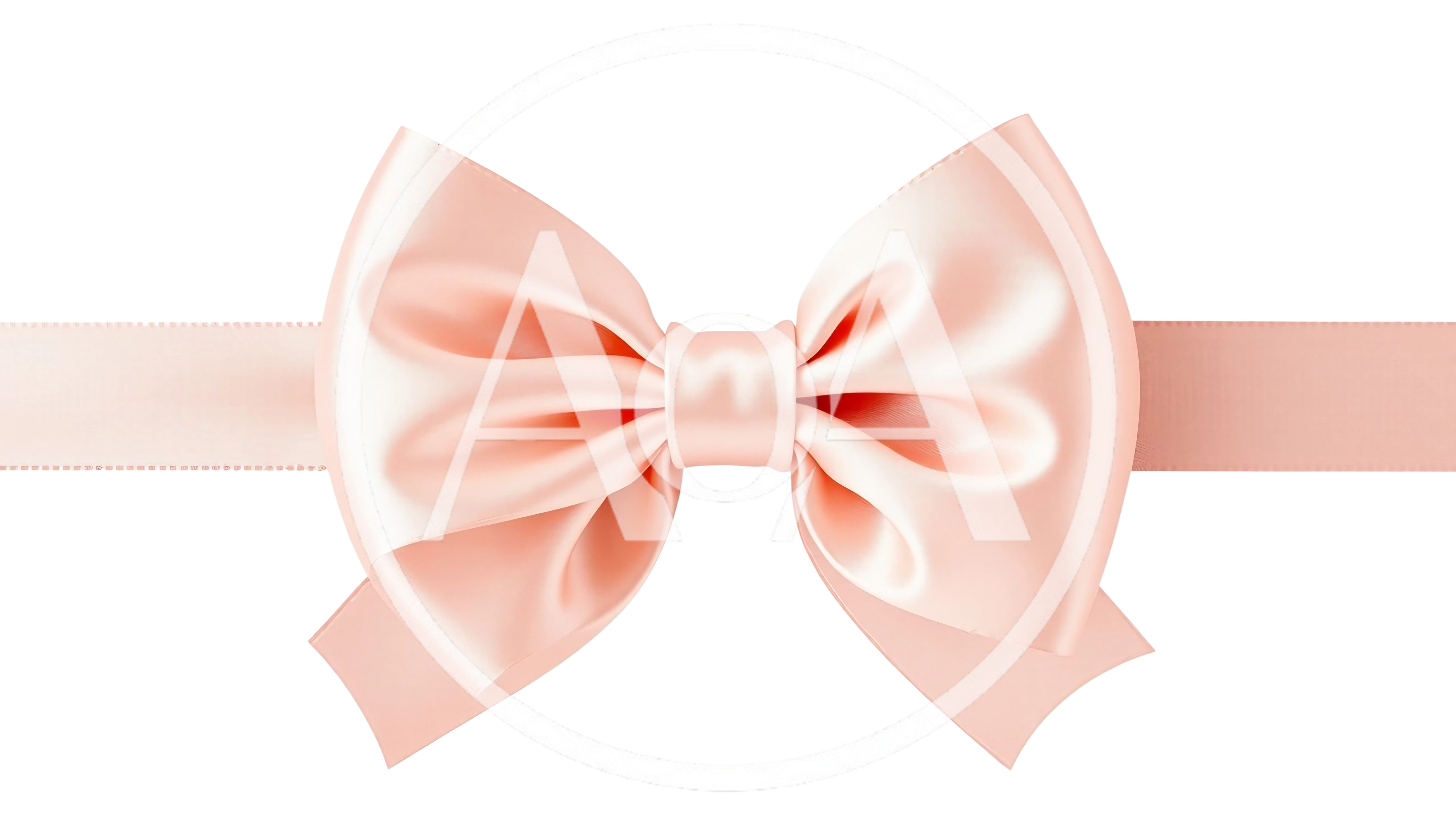 Elegant Pale Pink Satin Ribbon Bow