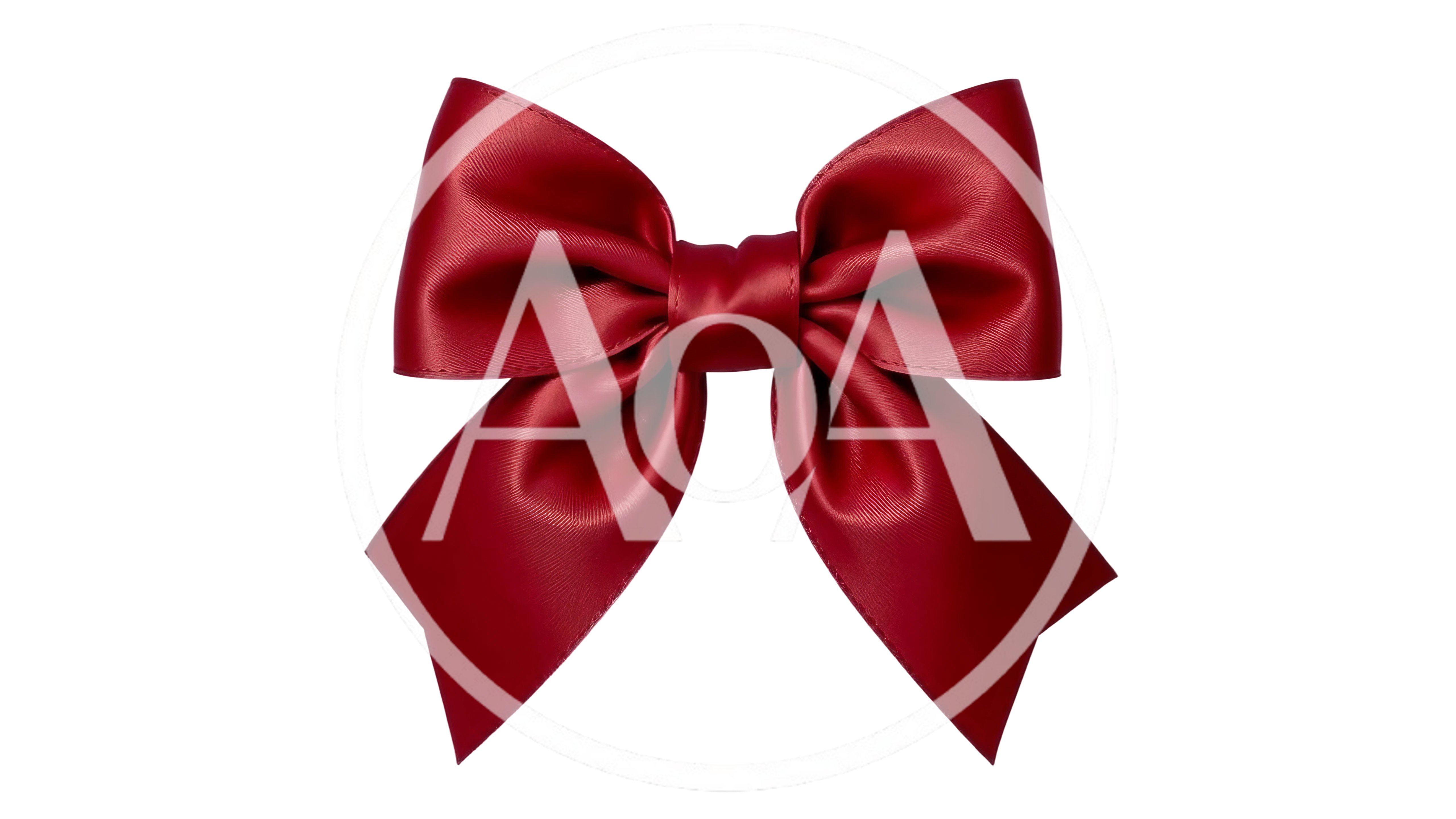 Red Satin Ribbon Bow Isolated On White Background