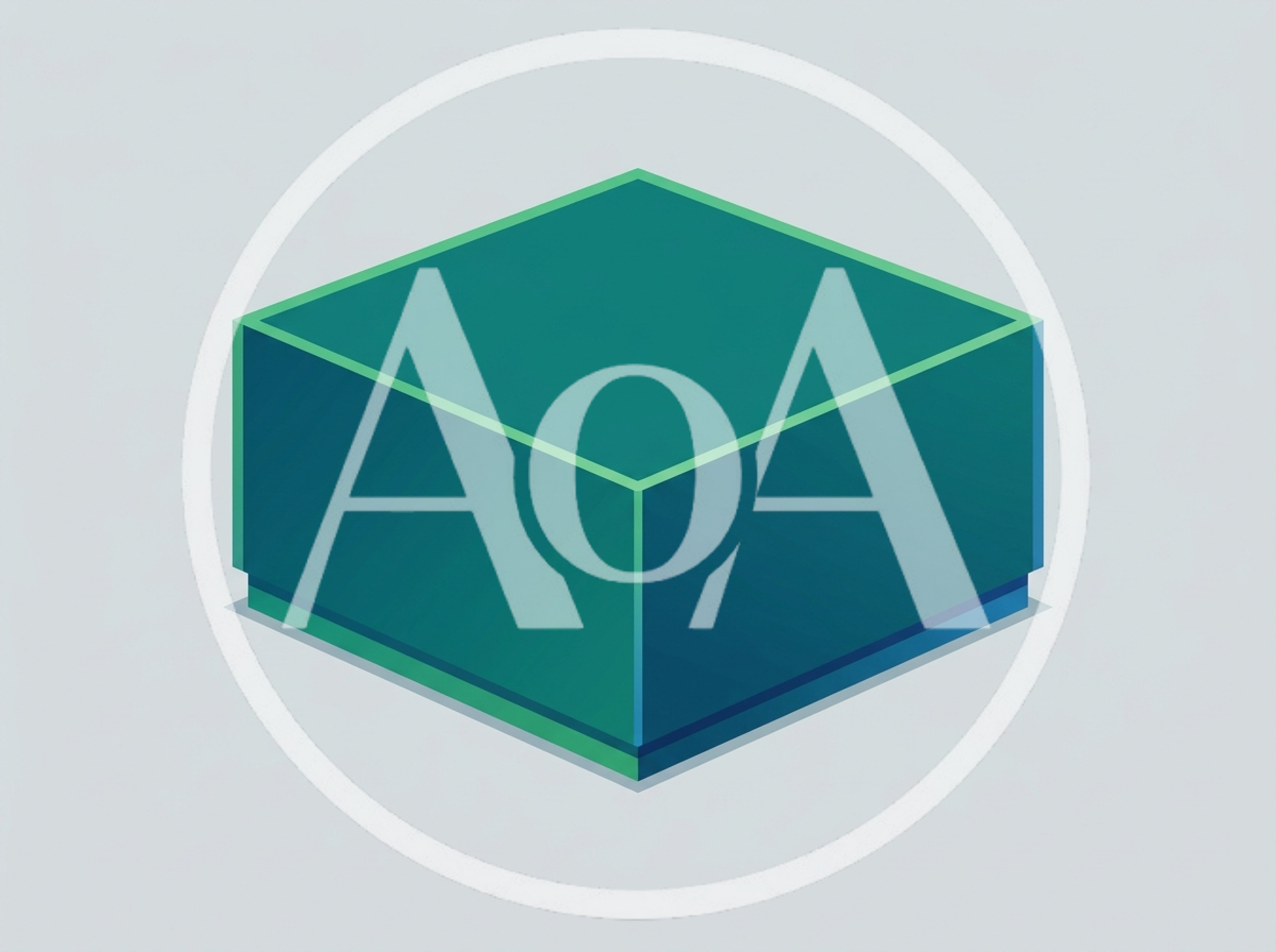 Isometric Teal Box With Green Edges