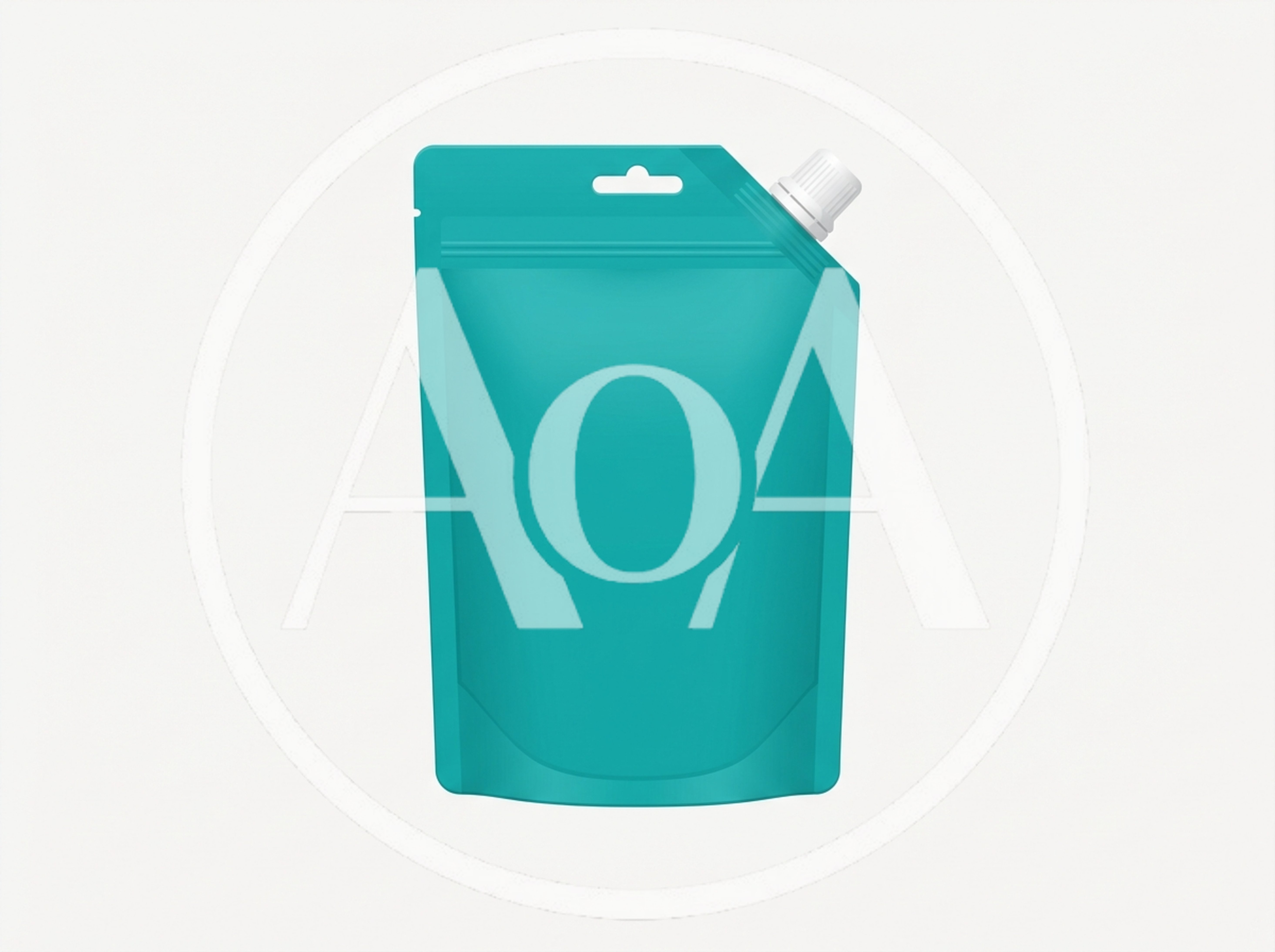 Teal Spout Pouch Packaging Mockup