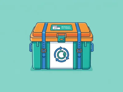 Vector Illustration Of A Reusable Eco Friendly Storage Container
