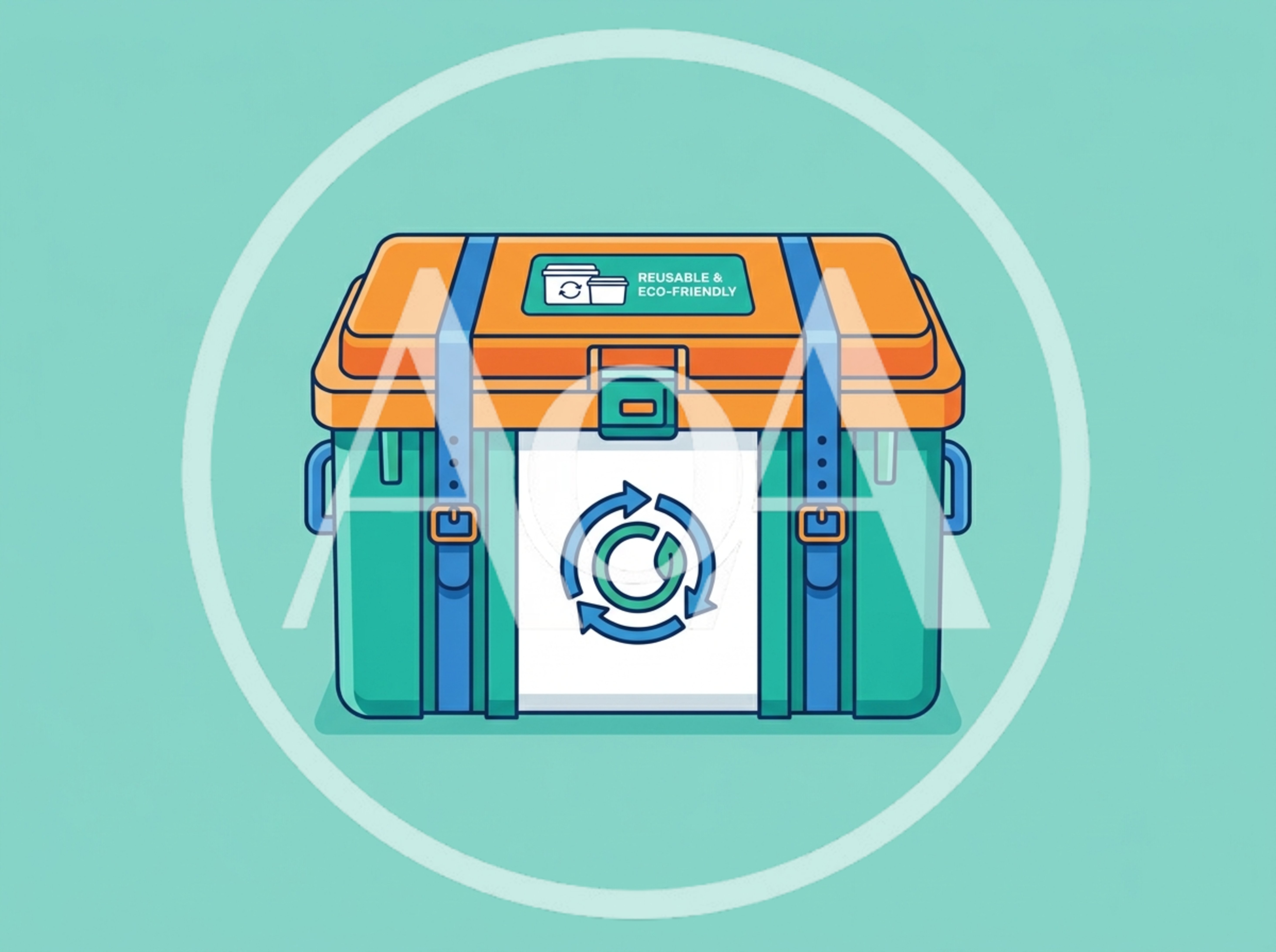 Vector Illustration Of A Reusable Eco Friendly Storage Container