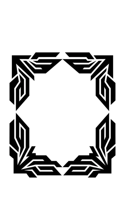 Abstract Geometric Decorative Border Frame Design